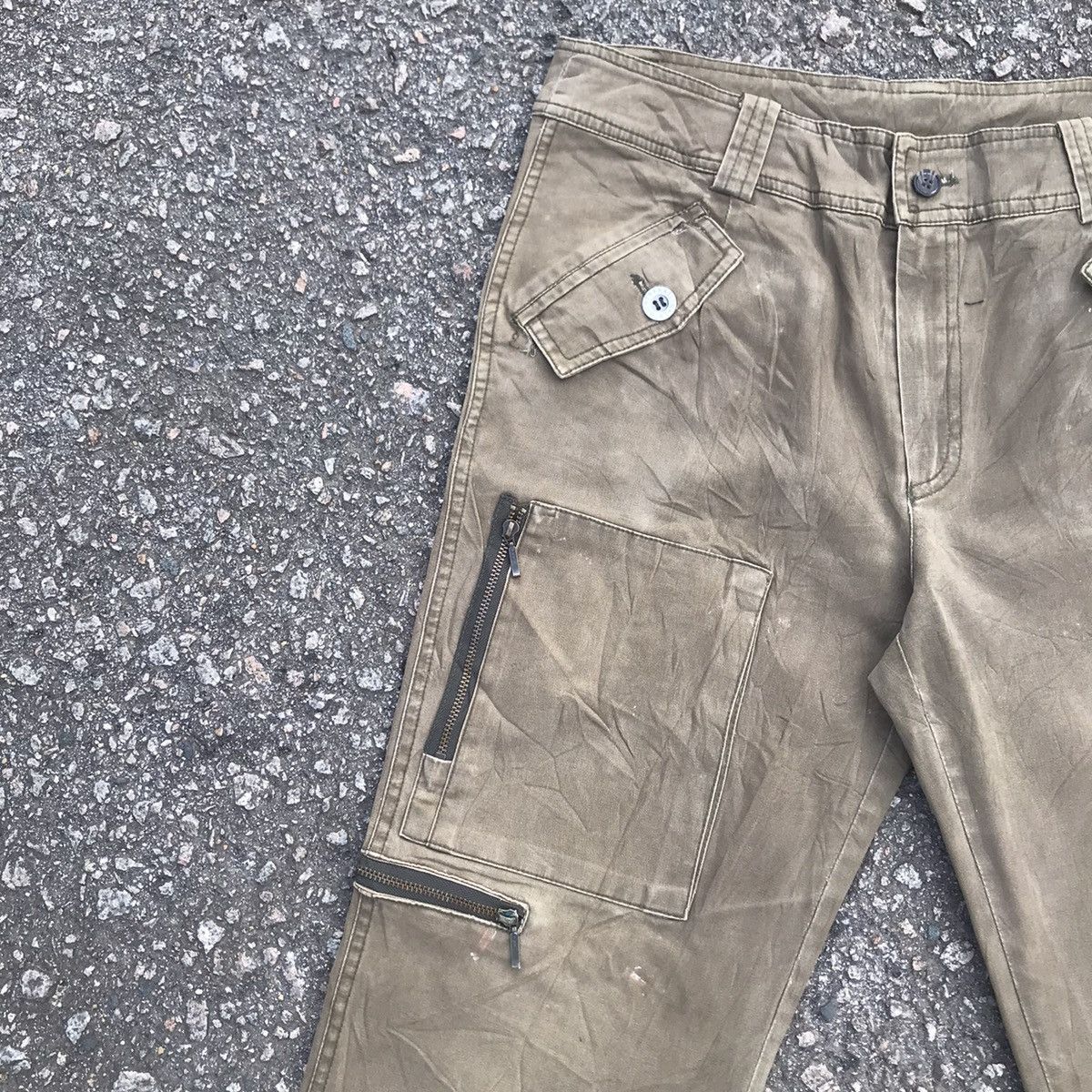 Japanese Brand Vintage Japanese Brand Faded Tactical Cargo Pants Size US 31 - 4 Thumbnail