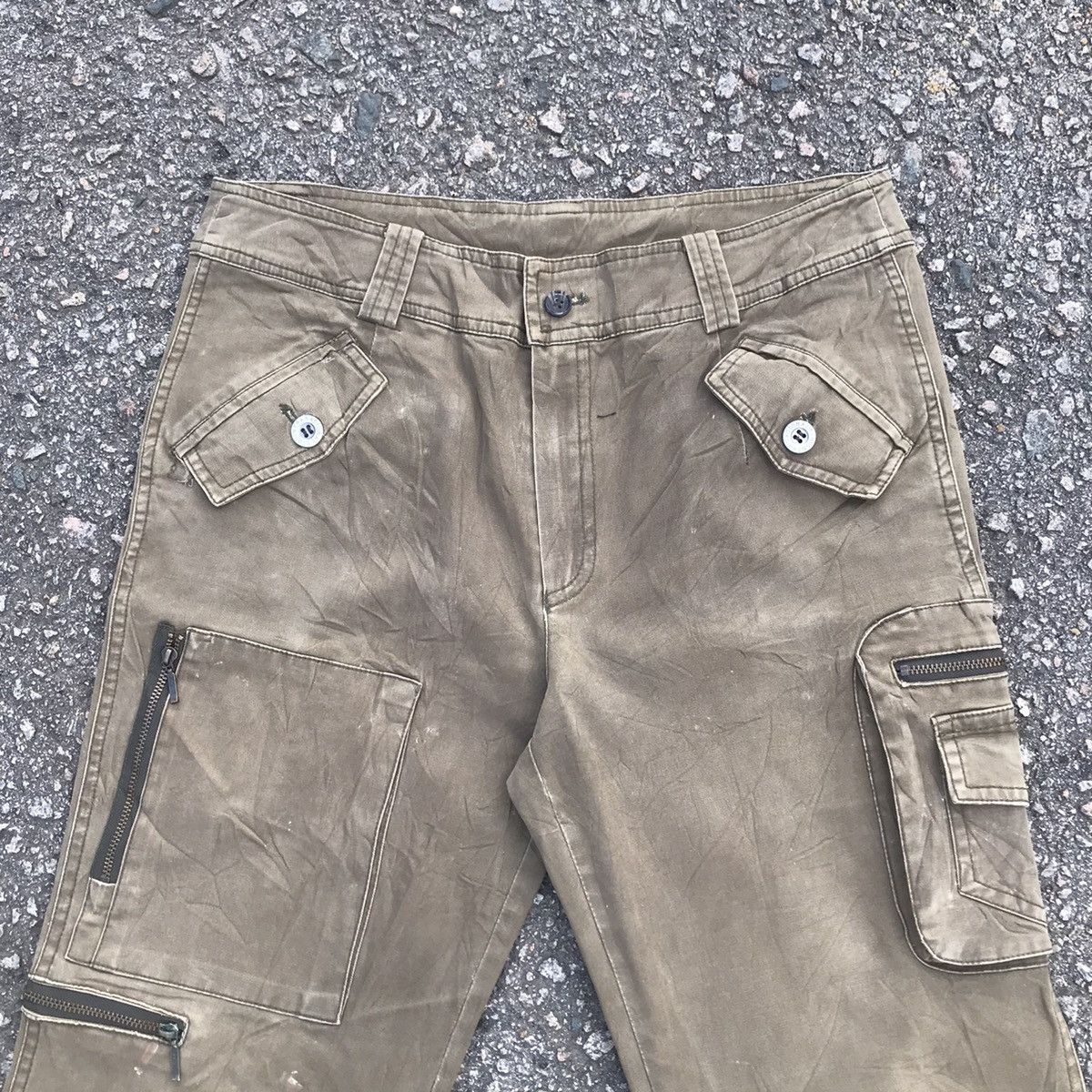 Japanese Brand Vintage Japanese Brand Faded Tactical Cargo Pants Size US 31 - 2 Thumbnail