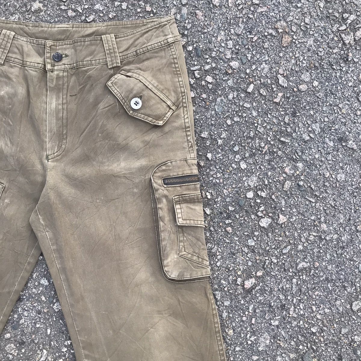 Japanese Brand Vintage Japanese Brand Faded Tactical Cargo Pants Size US 31 - 5 Thumbnail