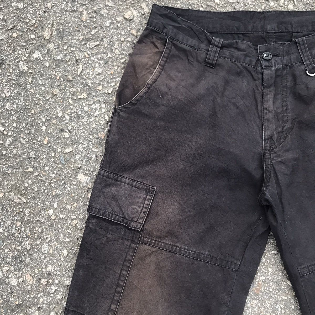 Japanese Brand Vintage Japanese Brand Black Faded Tactical Cargo Pants Size US 30 / EU 46 - 4 Thumbnail