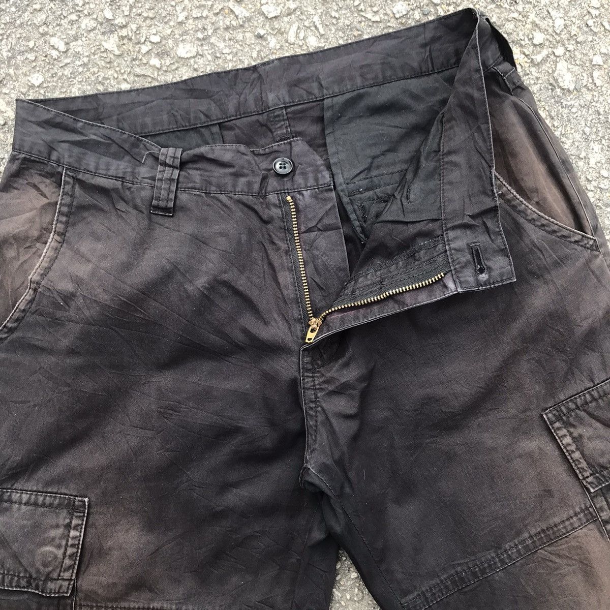 Japanese Brand Vintage Japanese Brand Black Faded Tactical Cargo Pants Size US 30 / EU 46 - 8 Thumbnail