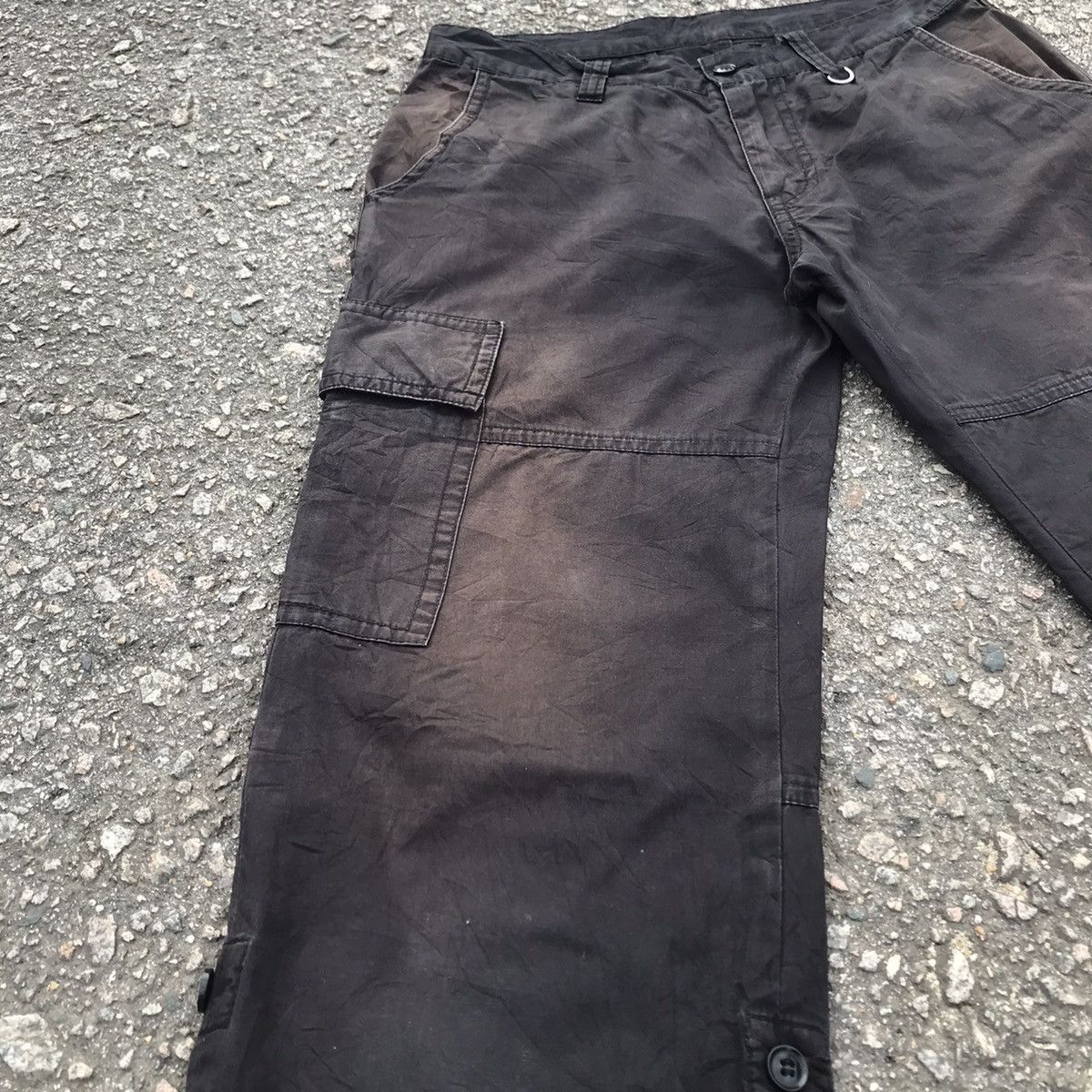 Japanese Brand Vintage Japanese Brand Black Faded Tactical Cargo Pants Size US 30 / EU 46 - 6 Thumbnail