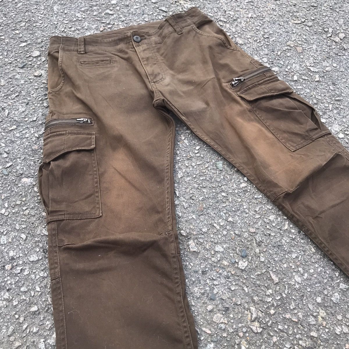 Japanese Brand GRAGEBLUE FADED TACTICAL CARGO PANTS Size US 31 - 7 Thumbnail