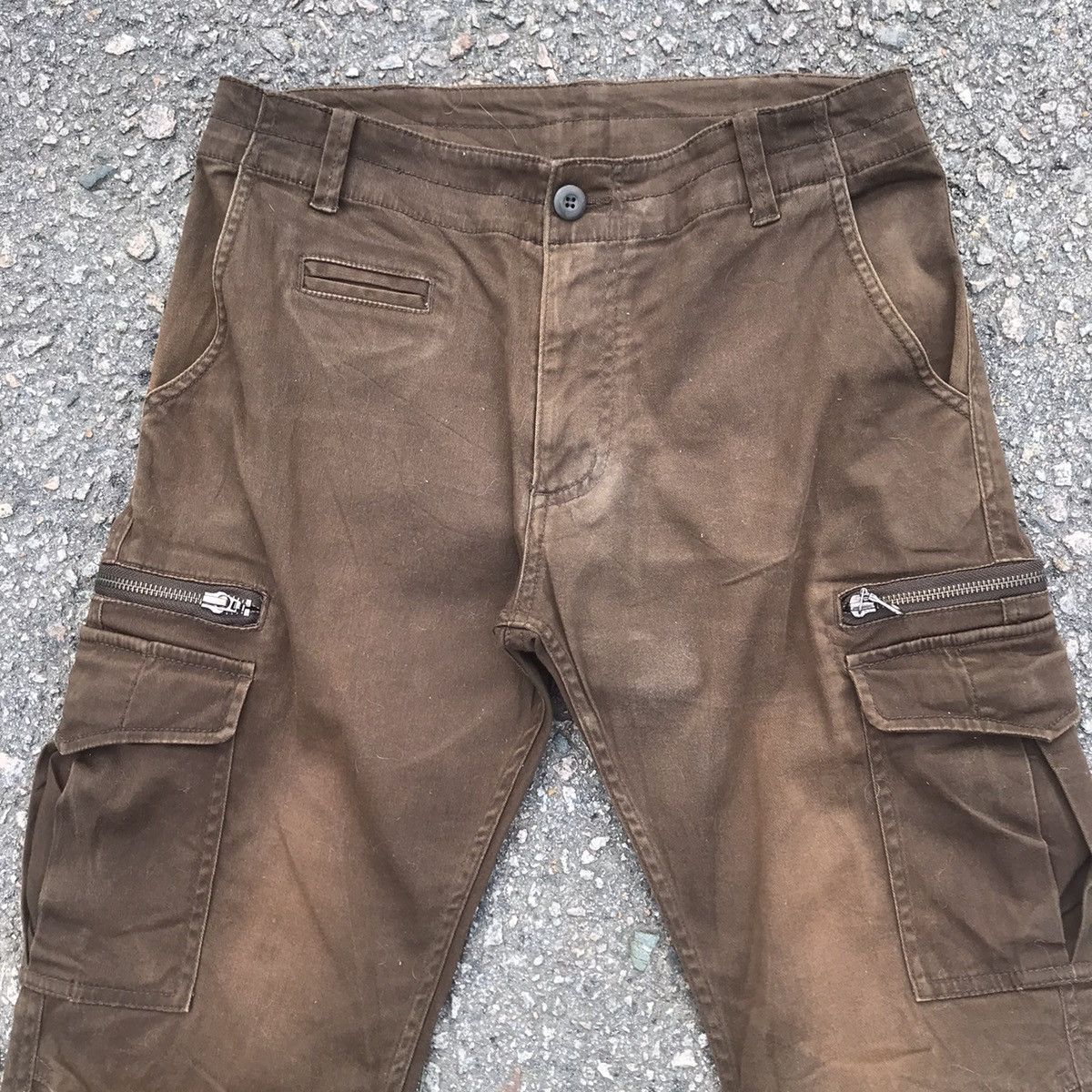 Japanese Brand GRAGEBLUE FADED TACTICAL CARGO PANTS Size US 31 - 2 Thumbnail