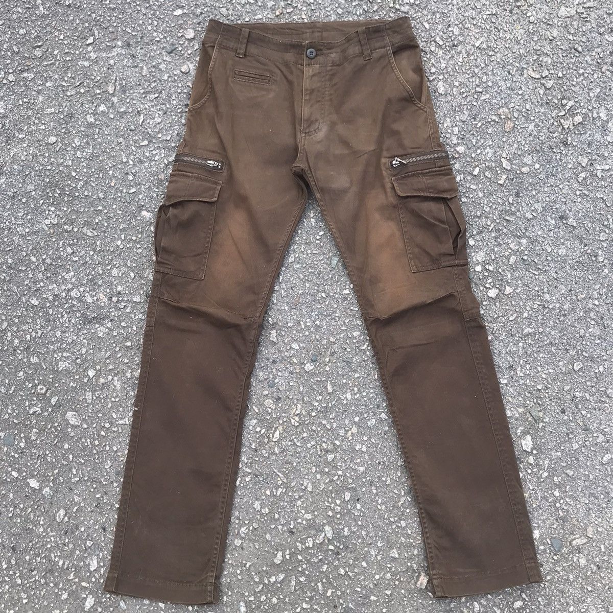 Japanese Brand GRAGEBLUE FADED TACTICAL CARGO PANTS Size US 31 - 1 Thumbnail