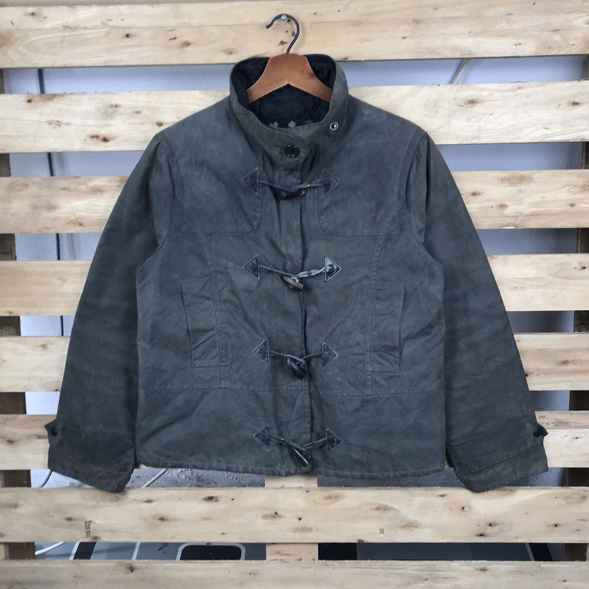 Barbour × Vintage Vintage Barbour Waxed Alice Short Duffle Jacket Size M / US 6-8 / IT 42-44 - 1 Thumbnail