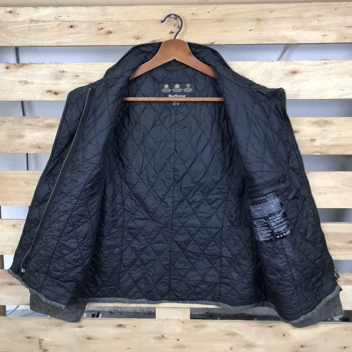 Barbour × Vintage Vintage Barbour Waxed Alice Short Duffle Jacket Size M / US 6-8 / IT 42-44 - 6 Thumbnail