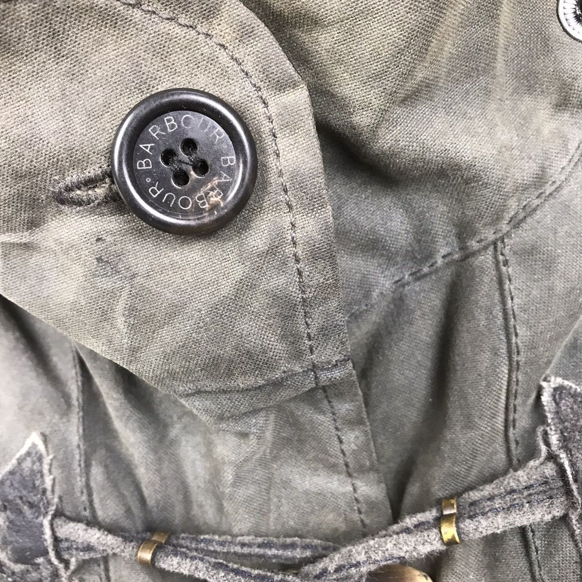 Barbour × Vintage Vintage Barbour Waxed Alice Short Duffle Jacket Size M / US 6-8 / IT 42-44 - 4 Thumbnail
