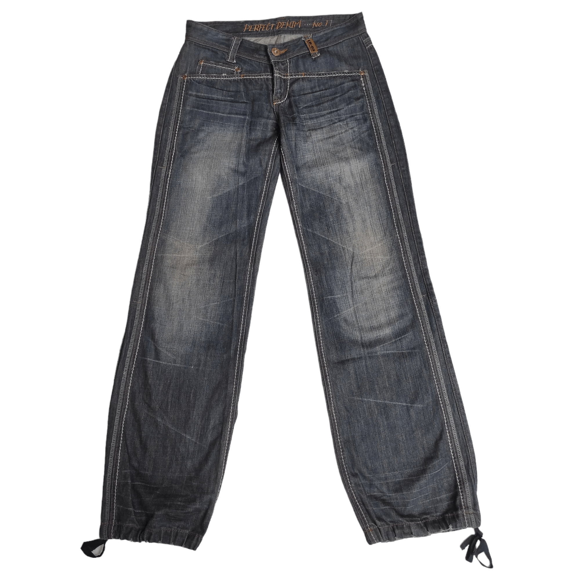 image of Lb-03 Love Power Soul Perfect Denim With Rope Leg Adjuster in Blue, Men's (Size 30)