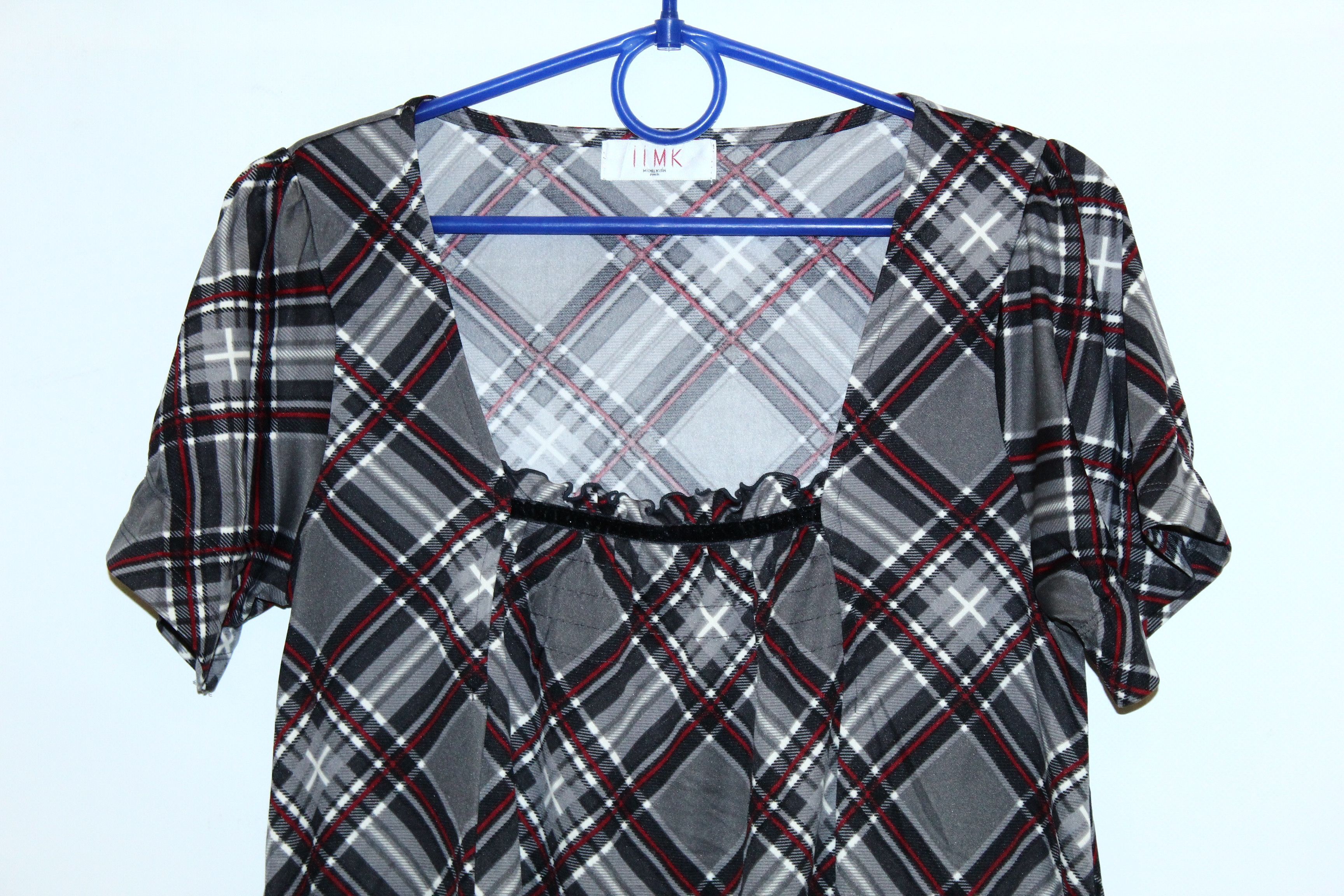 Japanese Brand 💥RARE💥 IIMK Michel Klein Paris Tartan Tunic Dress Size S / US 4 / IT 40 - 2 Thumbnail