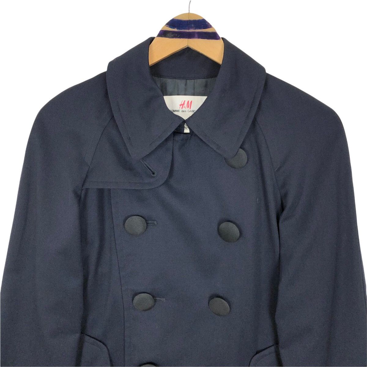 Comme des Garcons Comme Des Garçons X H&M Trench Coat Cotton Double Breasted Size XS / US 0-2 / IT 36-38 - 4 Thumbnail