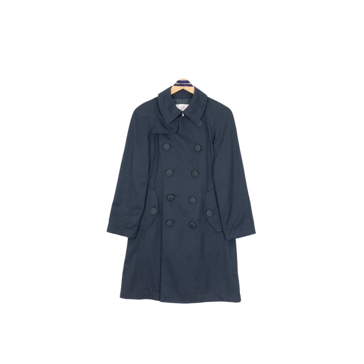 Comme des Garcons Comme Des Garçons X H&M Trench Coat Cotton Double Breasted Size XS / US 0-2 / IT 36-38 - 2 Thumbnail