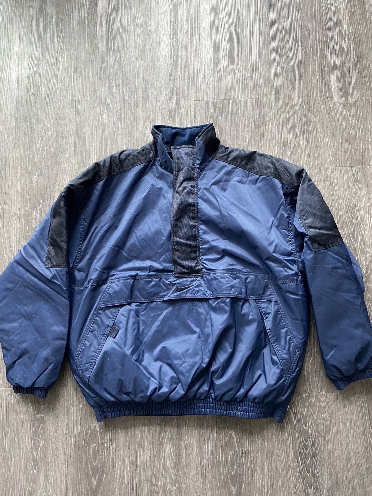 Nike Vintage Nike Pullover Puffer Jacket Center Swoosh Blue 90’s Size US L / EU 52-54 / 3 - 5 Thumbnail