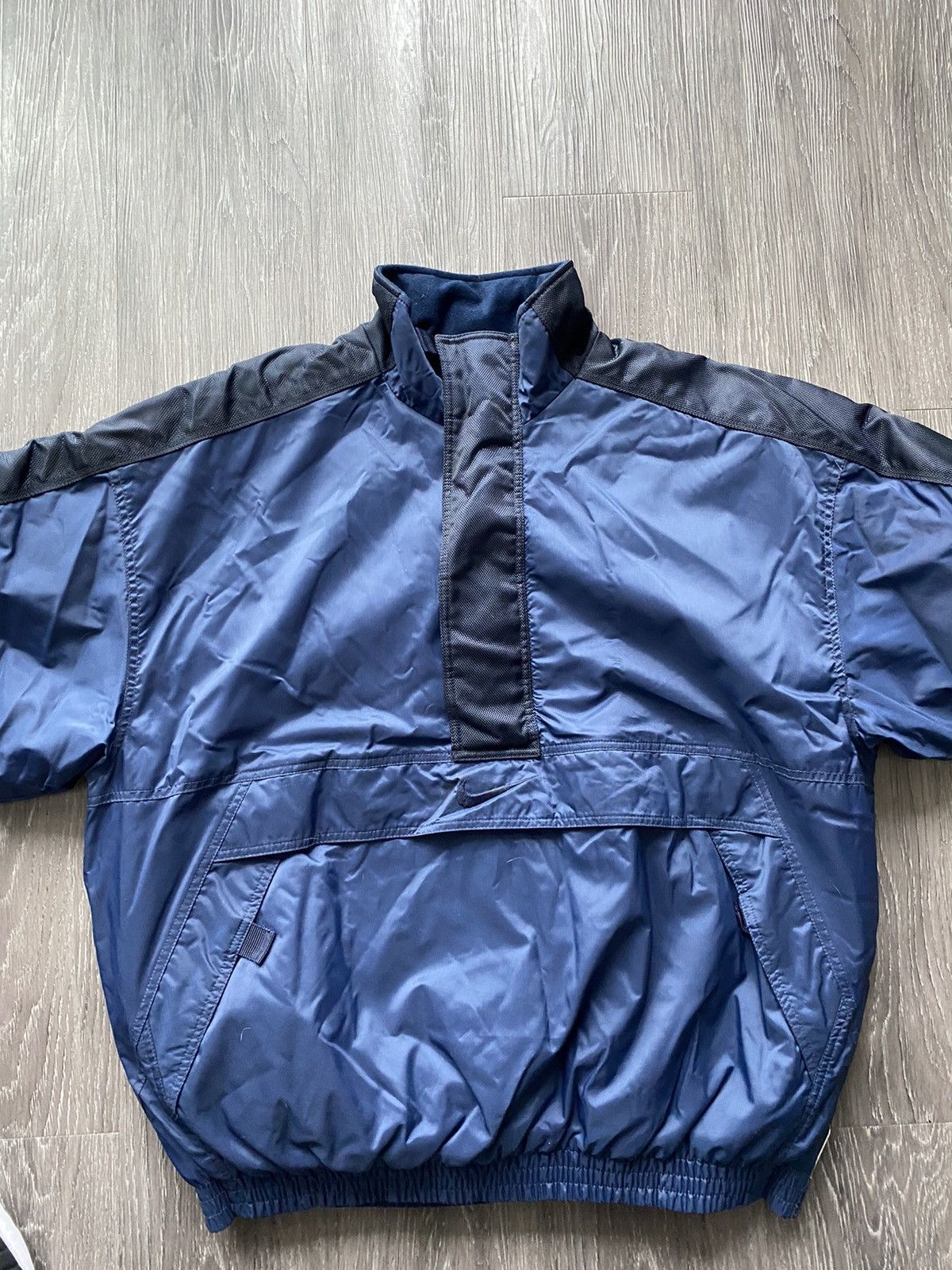 Nike Vintage Nike Pullover Puffer Jacket Center Swoosh Blue 90’s Size US L / EU 52-54 / 3 - 8 Thumbnail
