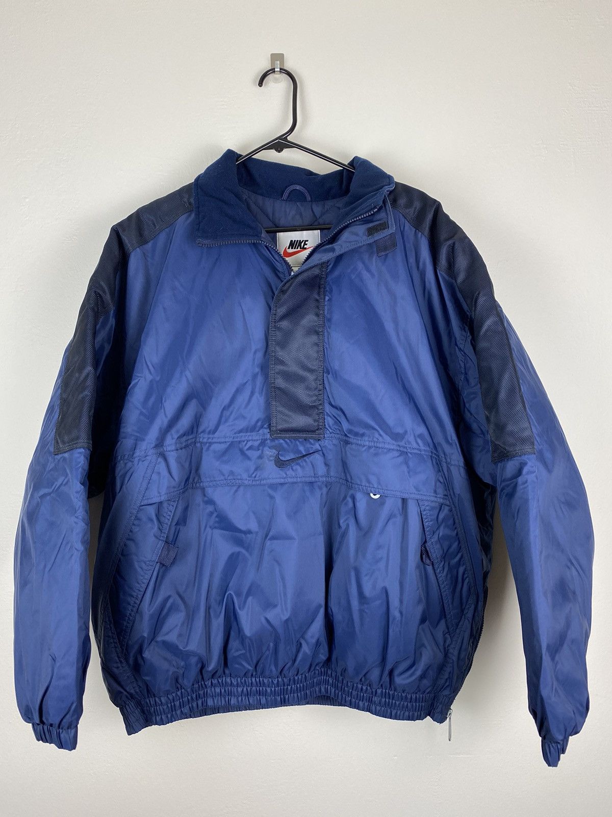 Nike Vintage Nike Pullover Puffer Jacket Center Swoosh Blue 90’s Size US L / EU 52-54 / 3 - 2 Thumbnail