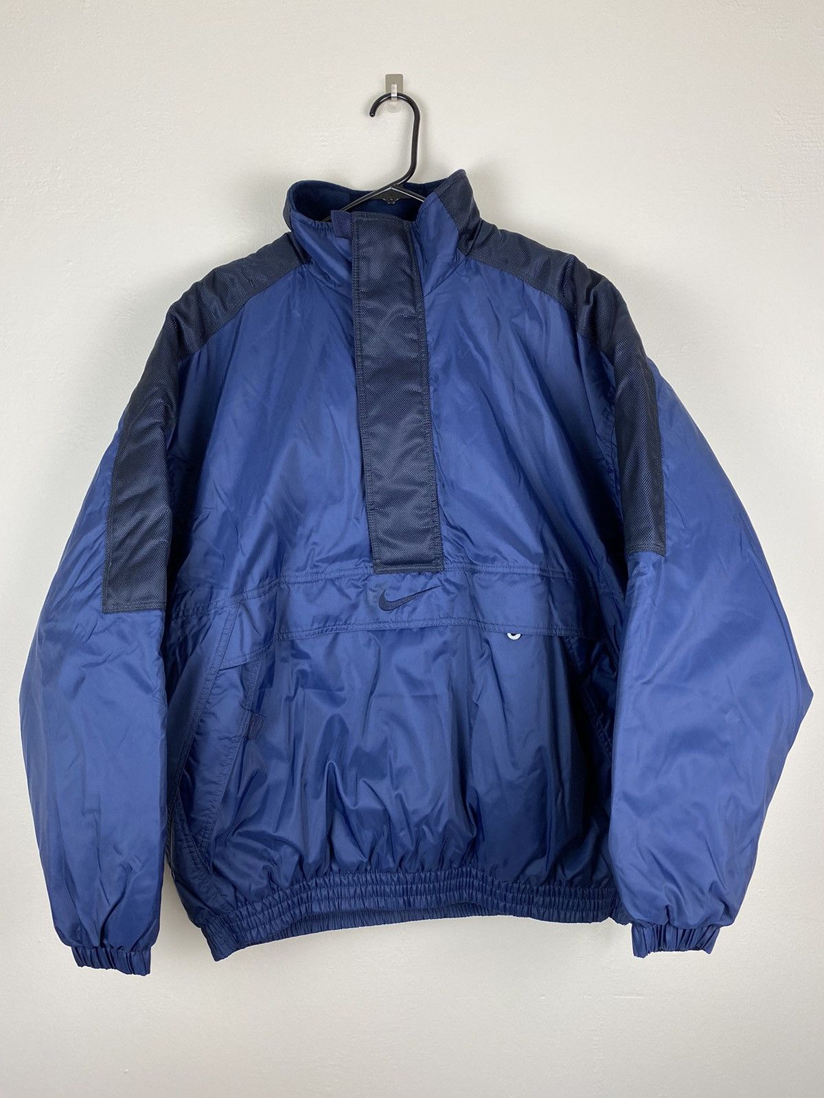 Nike Vintage Nike Pullover Puffer Jacket Center Swoosh Blue 90’s Size US L / EU 52-54 / 3 - 1 Thumbnail