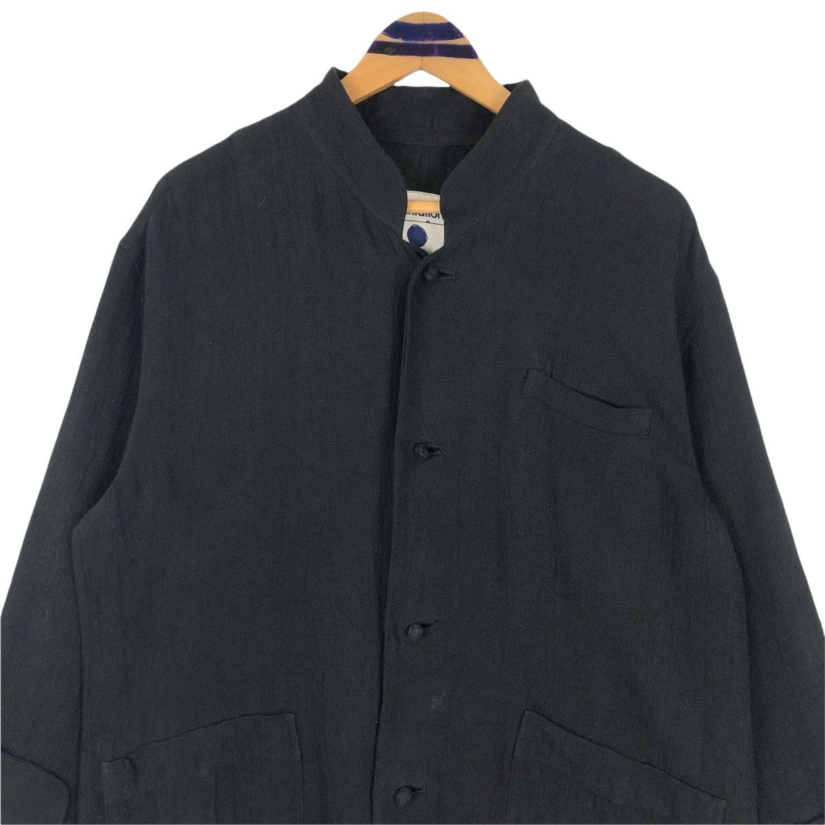 Issey Miyake Vintage Plantation Issey Miyake Mandarin Collar Hemp Jacket Size US L / EU 52-54 / 3 - 3 Thumbnail
