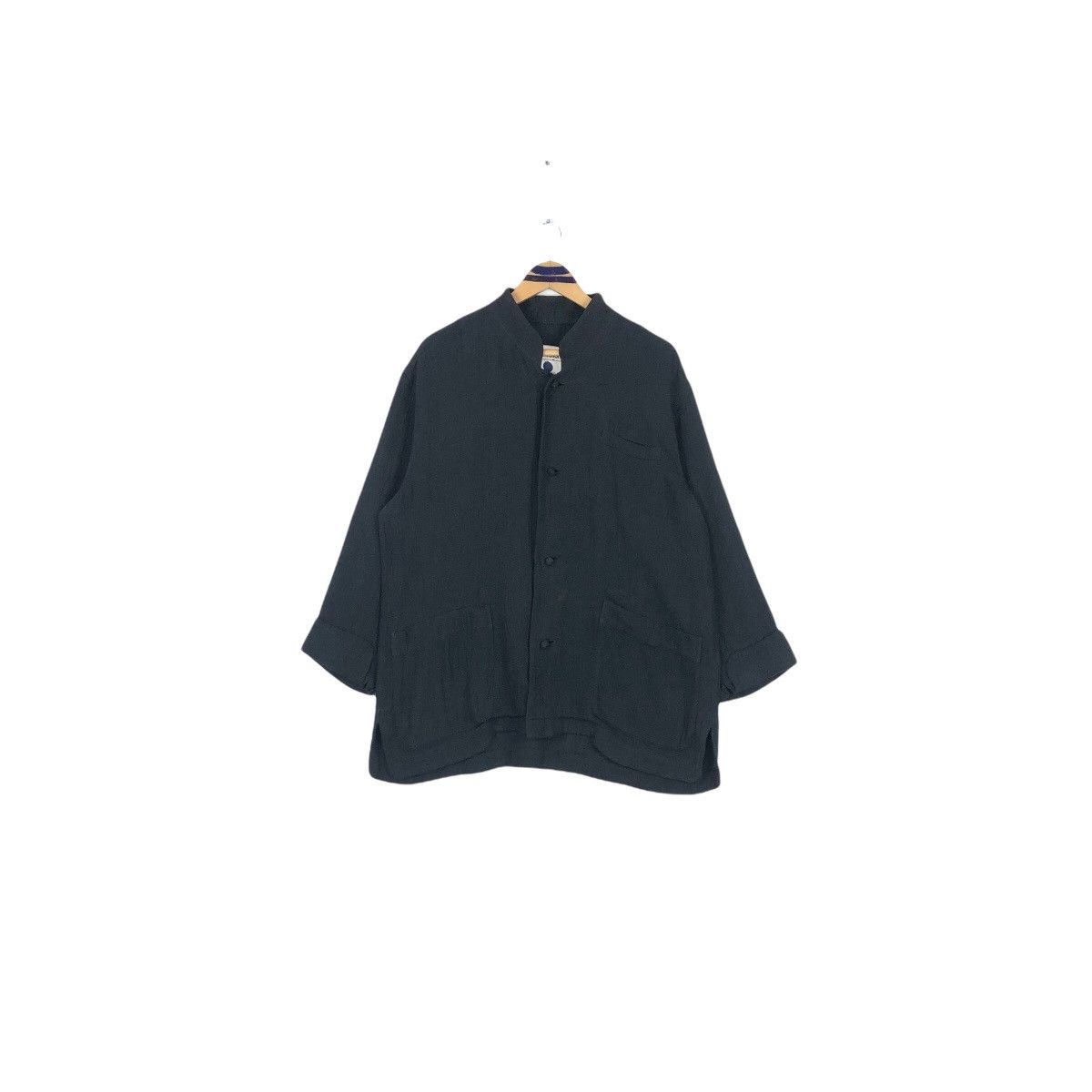 Issey Miyake Vintage Plantation Issey Miyake Mandarin Collar Hemp Jacket Size US L / EU 52-54 / 3 - 2 Thumbnail