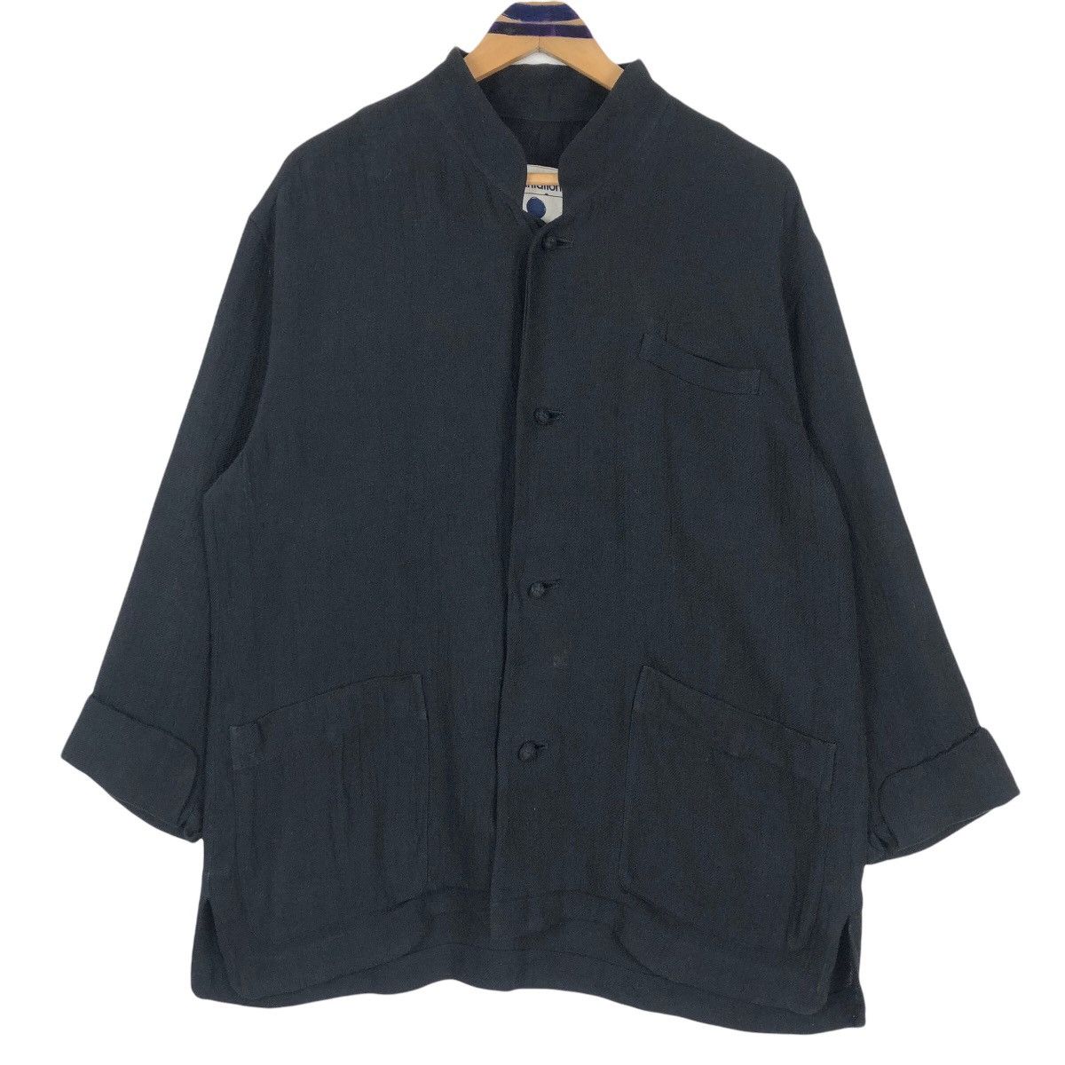 Issey Miyake Vintage Plantation Issey Miyake Mandarin Collar Hemp Jacket Size US L / EU 52-54 / 3 - 1 Thumbnail