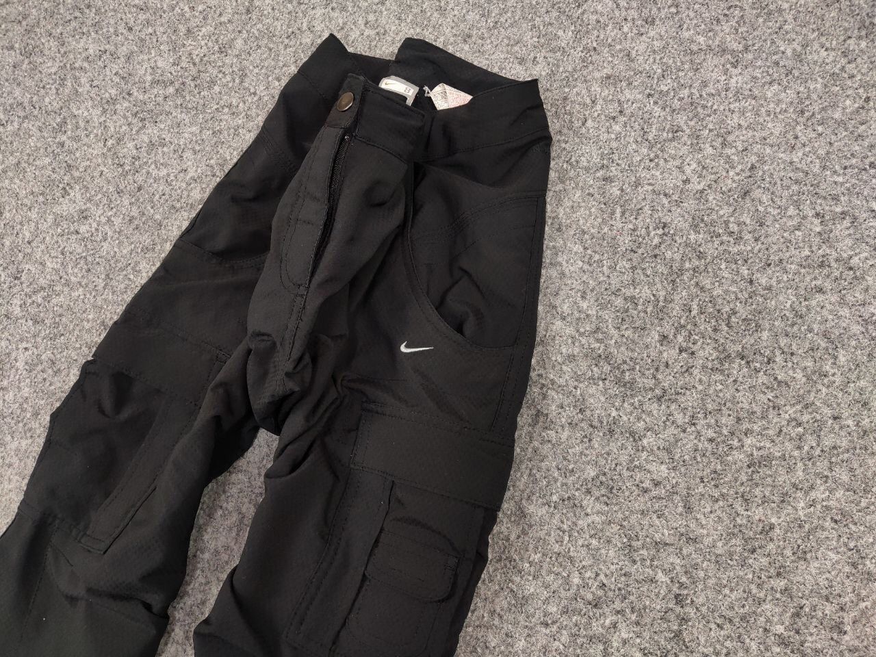 Nike Vintage 90's Nike logo Cargo Black wide light Bondage Pants Size 30" / US 8 / IT 44 - 4 Thumbnail