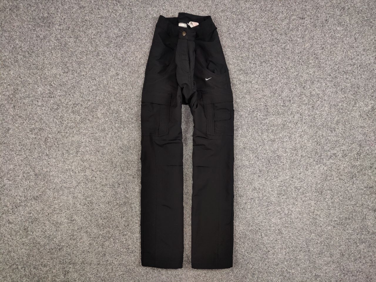 Nike Vintage 90's Nike logo Cargo Black wide light Bondage Pants Size 30" / US 8 / IT 44 - 1 Thumbnail