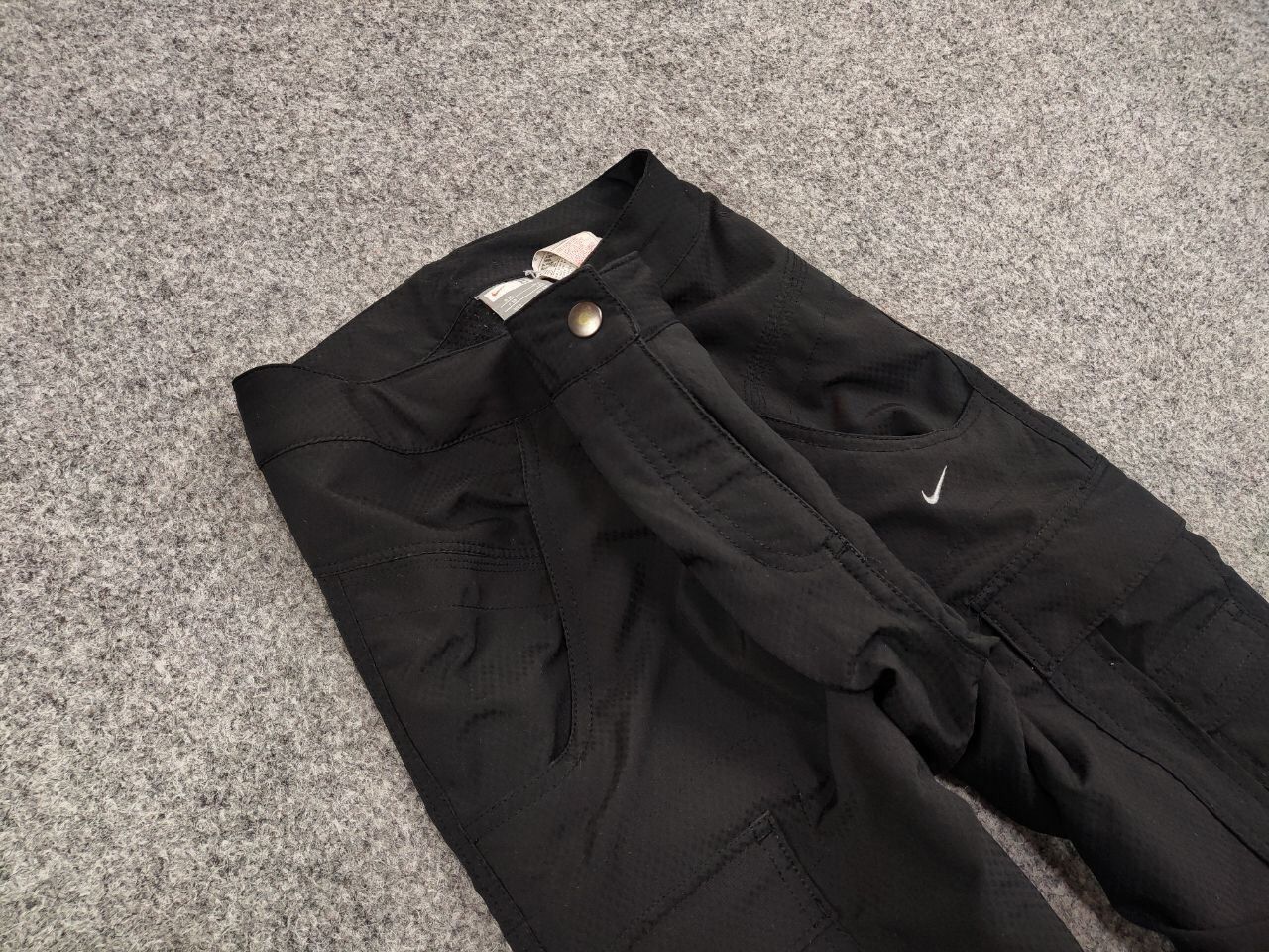 Nike Vintage 90's Nike logo Cargo Black wide light Bondage Pants Size 30" / US 8 / IT 44 - 11 Thumbnail