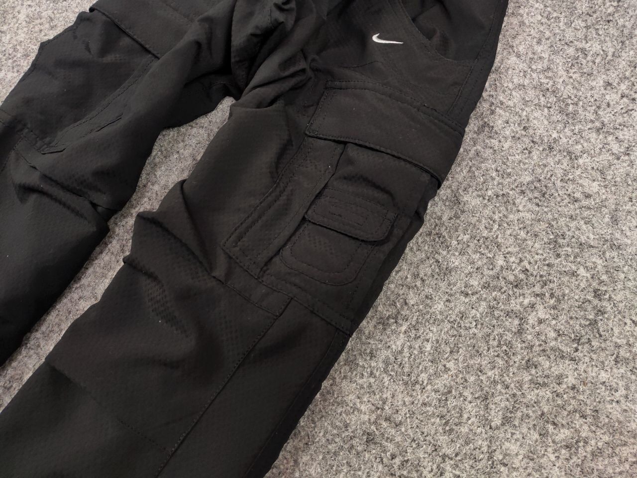 Nike Vintage 90's Nike logo Cargo Black wide light Bondage Pants Size 30" / US 8 / IT 44 - 5 Thumbnail
