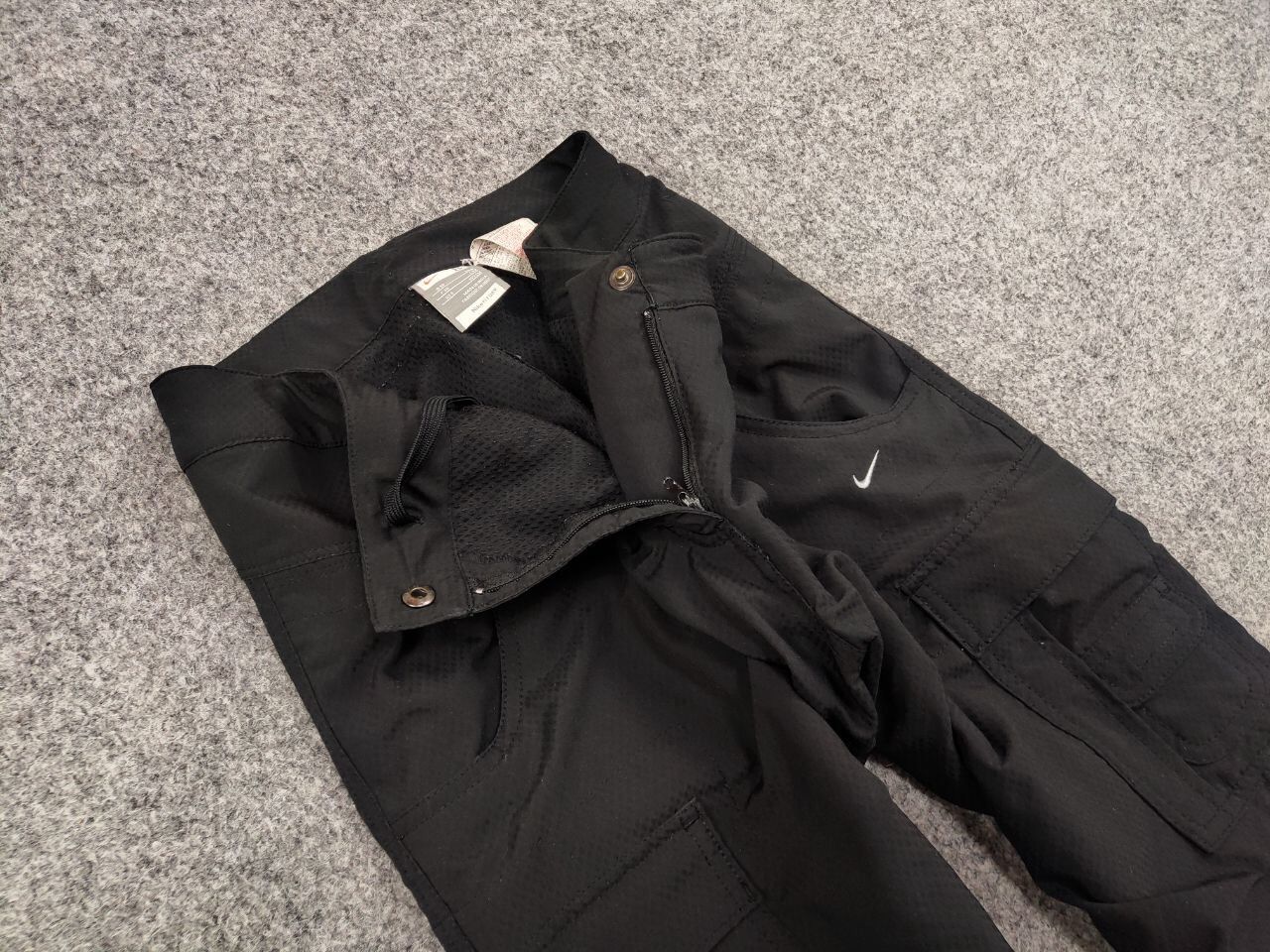 Nike Vintage 90's Nike logo Cargo Black wide light Bondage Pants Size 30" / US 8 / IT 44 - 12 Thumbnail