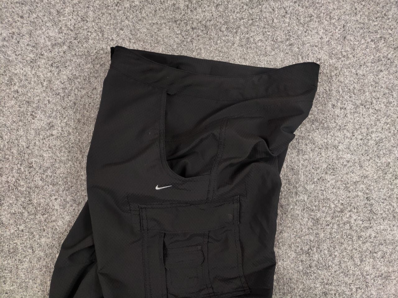 Nike Vintage 90's Nike logo Cargo Black wide light Bondage Pants Size 30" / US 8 / IT 44 - 16 Thumbnail