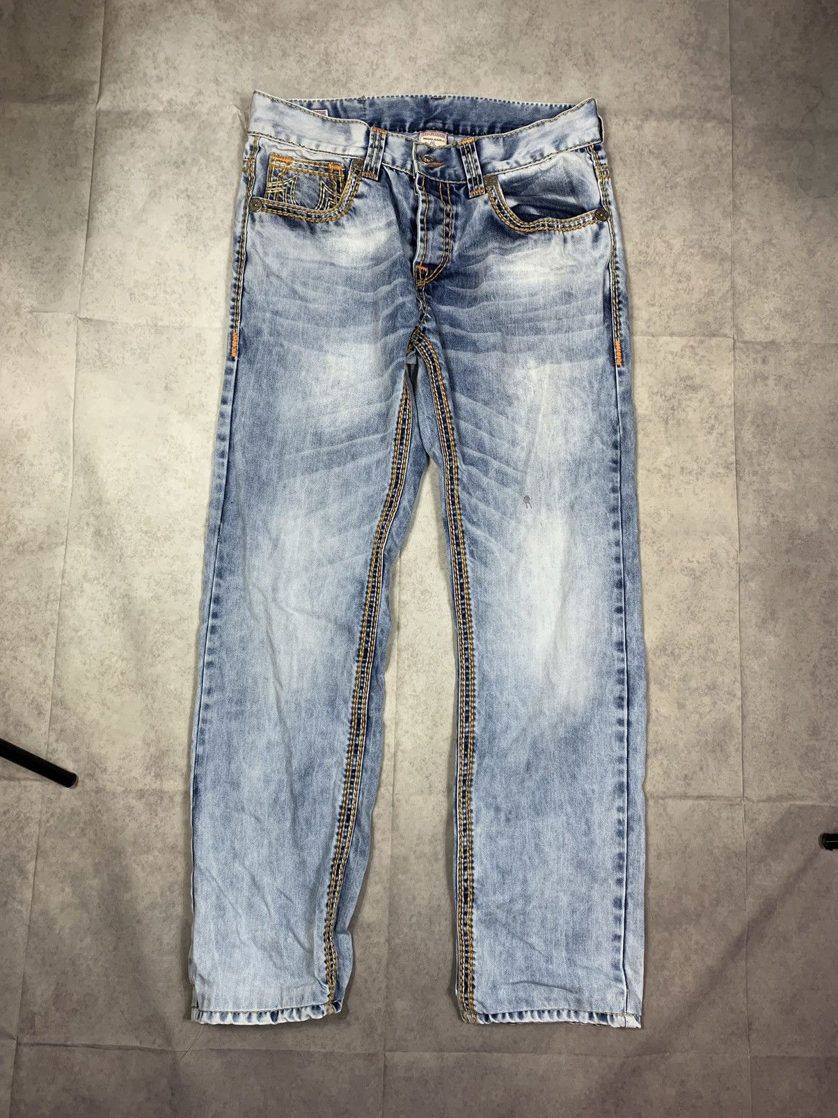 Japanese Brand True Religion Jeans y2k (drip Ed hardy Evisu) Size US 32 / EU 48 - 3 Thumbnail