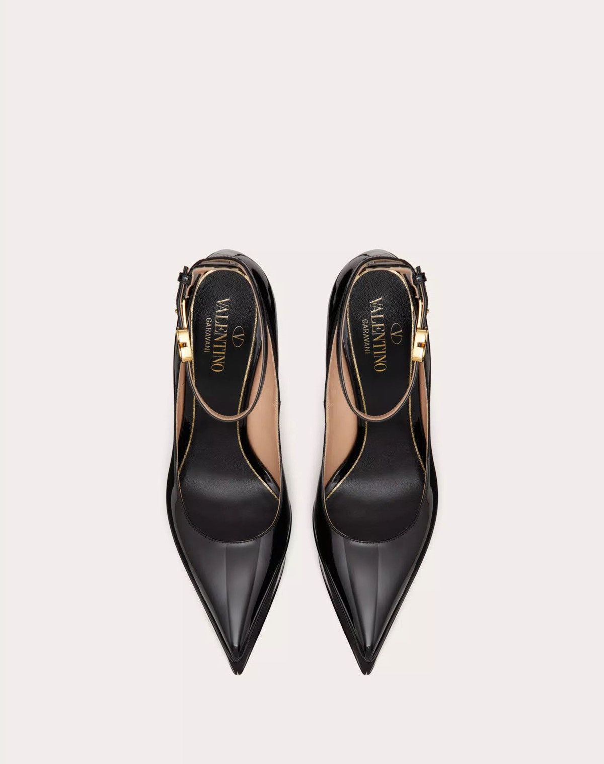 Valentino Garavani Tan-Go patent leather platform pumps