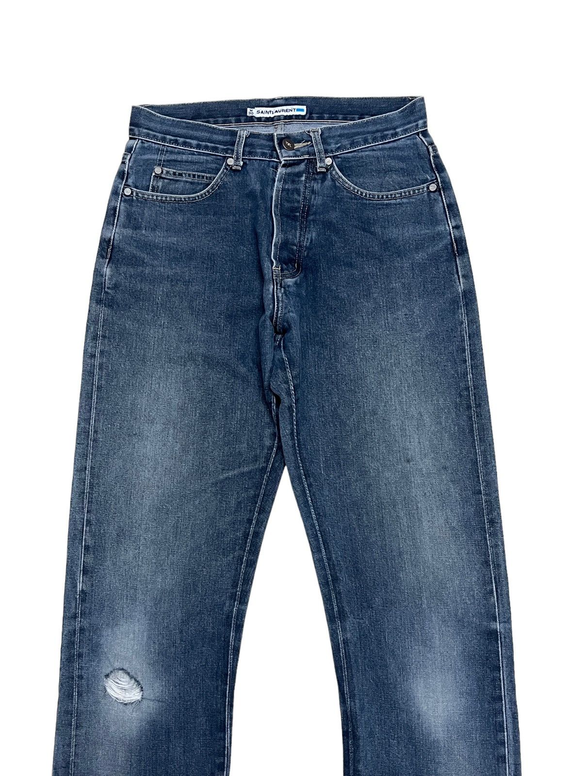 Designer × Saint Laurent Paris × Yves Saint Laurent Vintage Designer Saint Laurent Denim Jeans Size US 30 / EU 46 - 3 Thumbnail