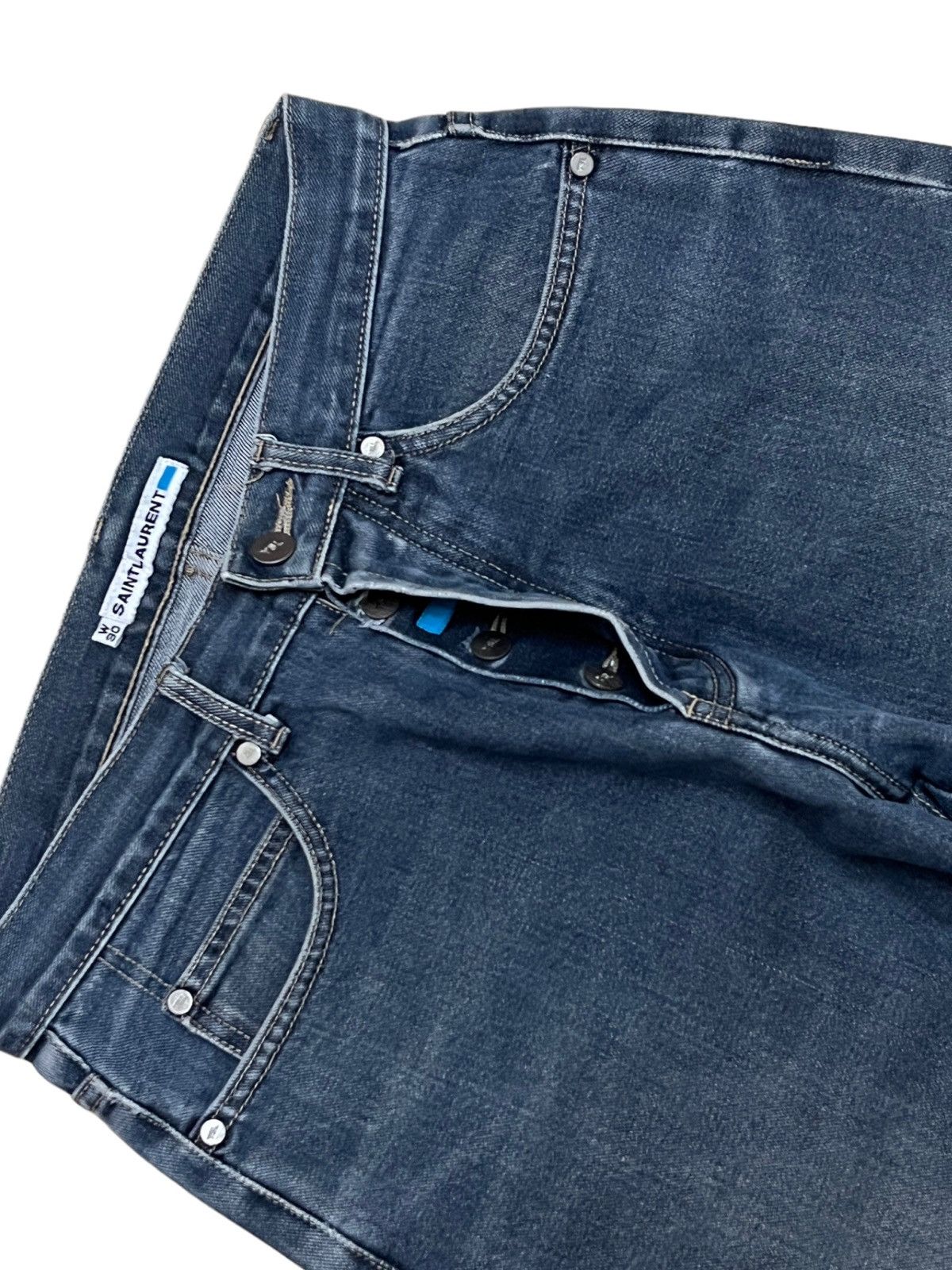 Designer × Saint Laurent Paris × Yves Saint Laurent Vintage Designer Saint Laurent Denim Jeans Size US 30 / EU 46 - 5 Thumbnail