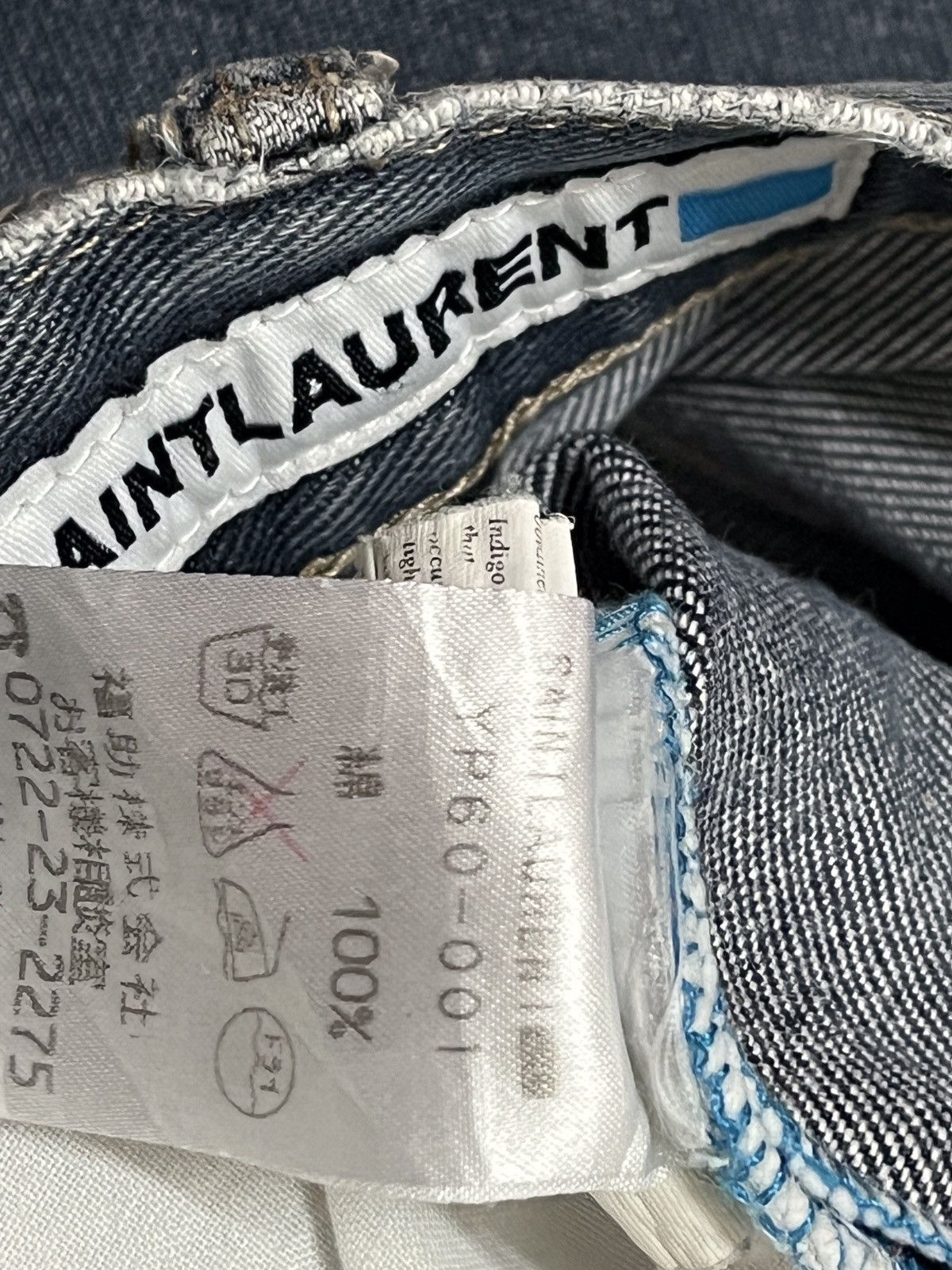 Designer × Saint Laurent Paris × Yves Saint Laurent Vintage Designer Saint Laurent Denim Jeans Size US 30 / EU 46 - 10 Thumbnail