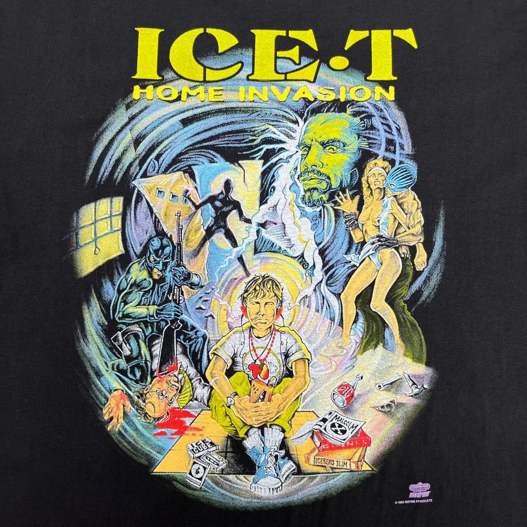 Band Tees Ice-T 93 90s OG Home Invasion Album Promo Vtg Rap Tour Tee Size US XL / EU 56 / 4 - 3 Thumbnail