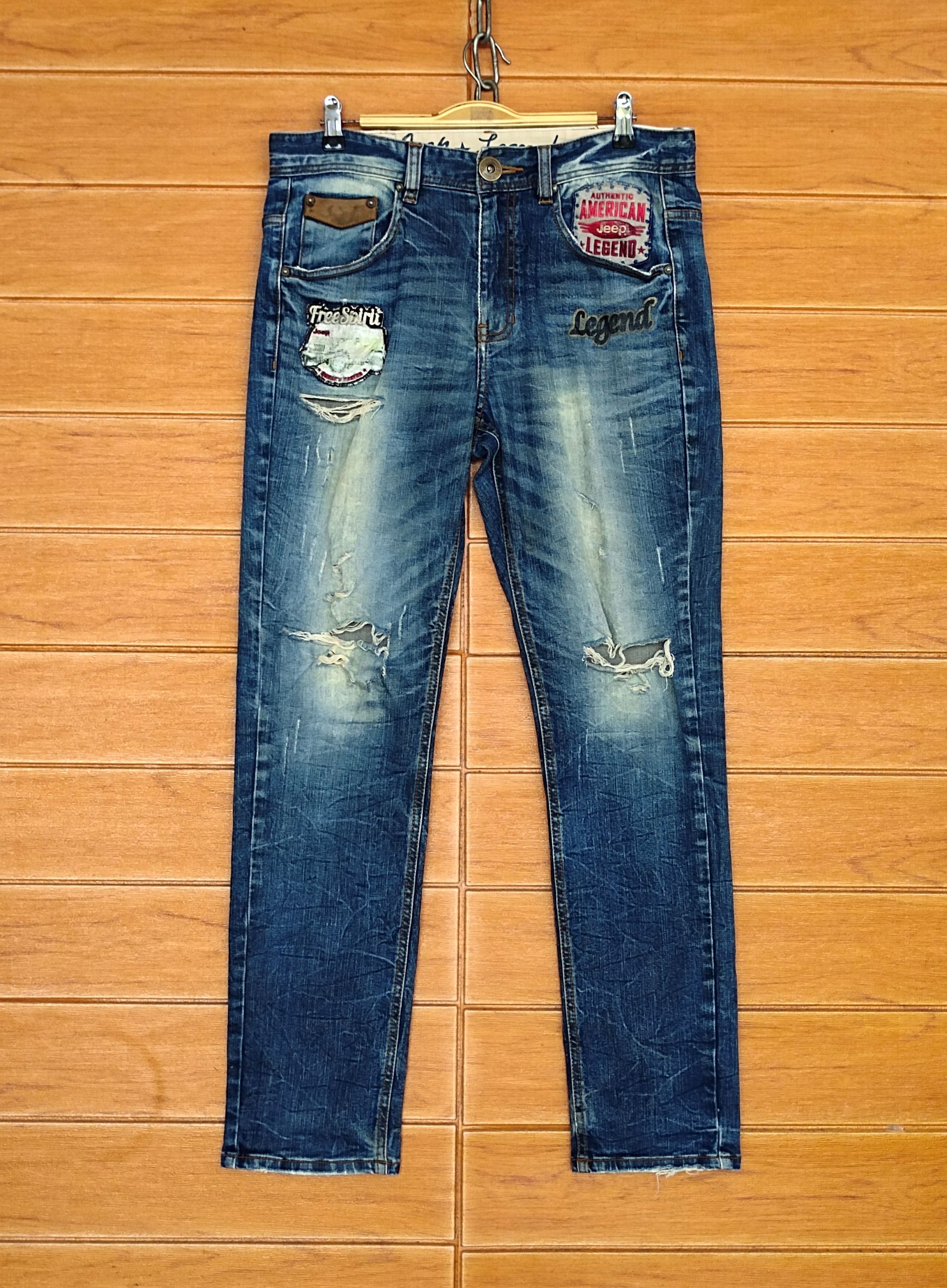 PPFM Vintage Jeep Japan Distressed Denim Jeans Ppfm Undercover Size US 33 - 1 Thumbnail