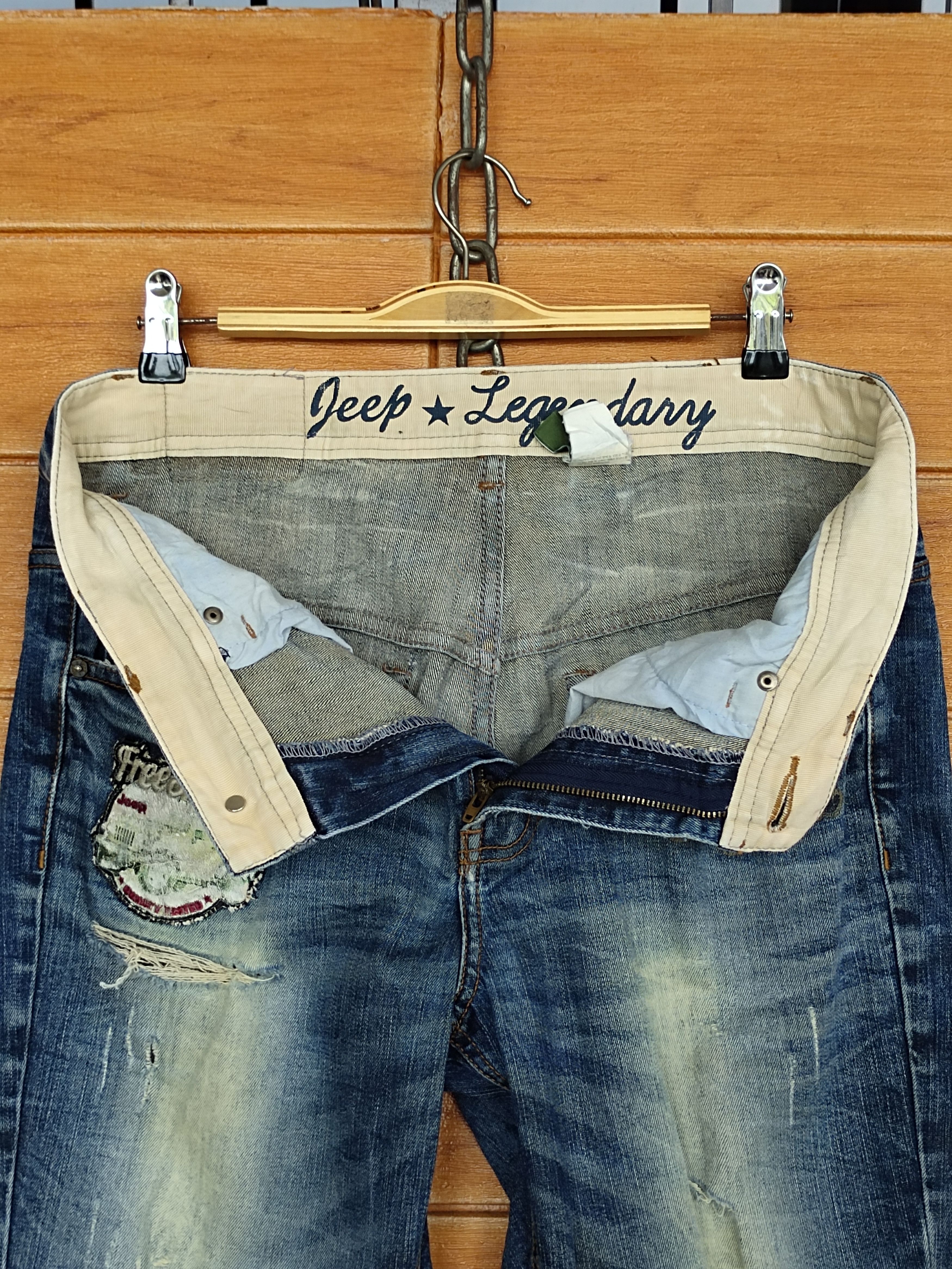 PPFM Vintage Jeep Japan Distressed Denim Jeans Ppfm Undercover Size US 33 - 19 Thumbnail