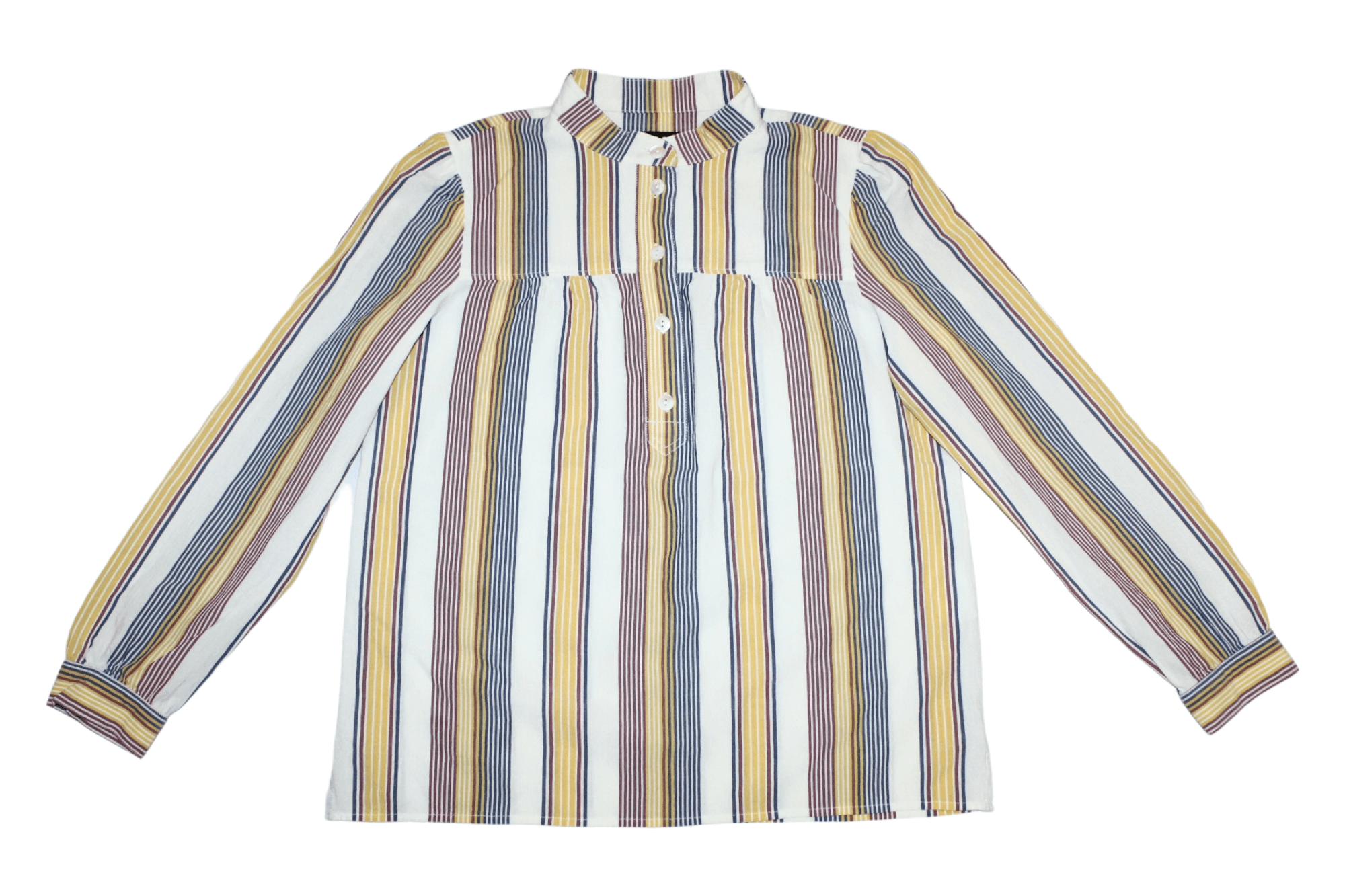 A.P.C. A.P.C. Coloured Stripes Washed Linen Korean neck Shirt Size S / US 4 / IT 40 - 4 Thumbnail