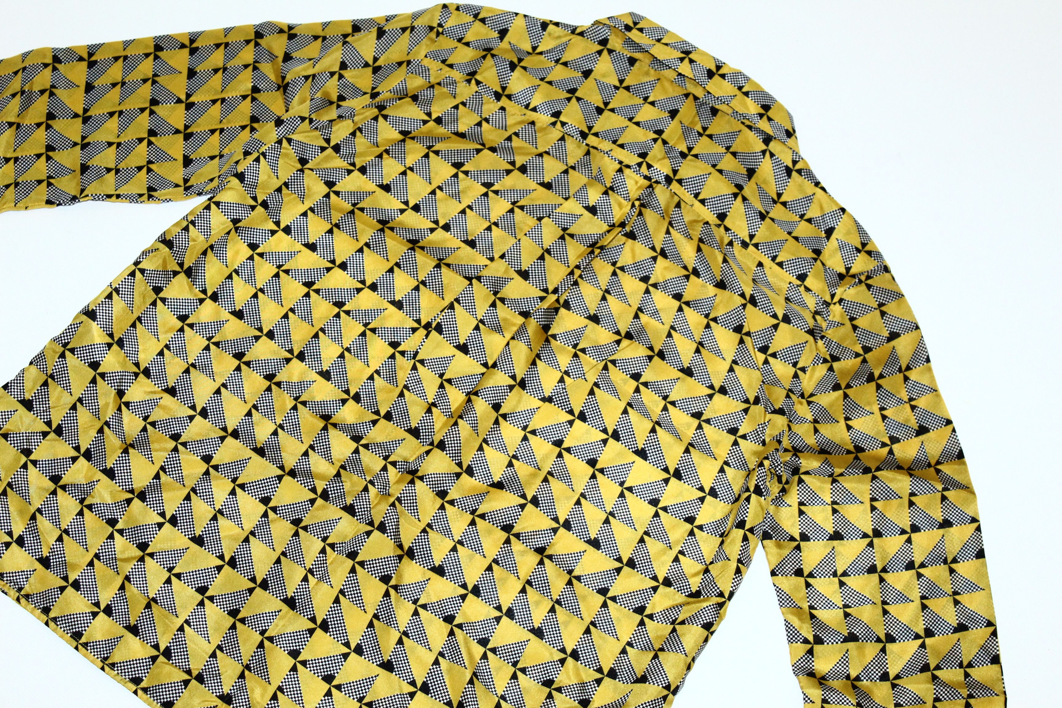 Designer Chloe Stora Paris Chiva Print Silk Button Down Blouse Size US XS / EU 42 / 0 - 11 Thumbnail