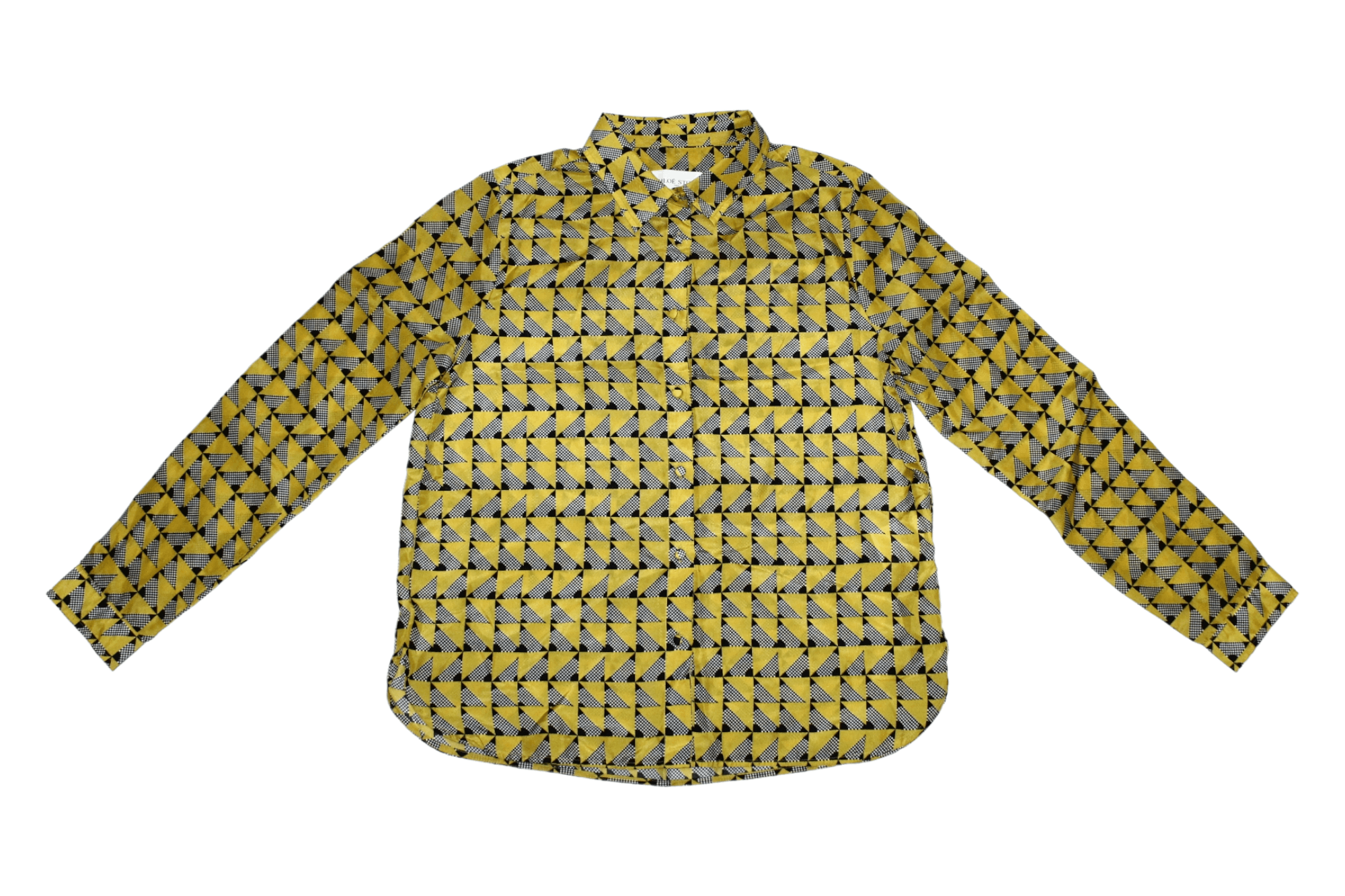 Designer Chloe Stora Paris Chiva Print Silk Button Down Blouse Size US XS / EU 42 / 0 - 4 Thumbnail