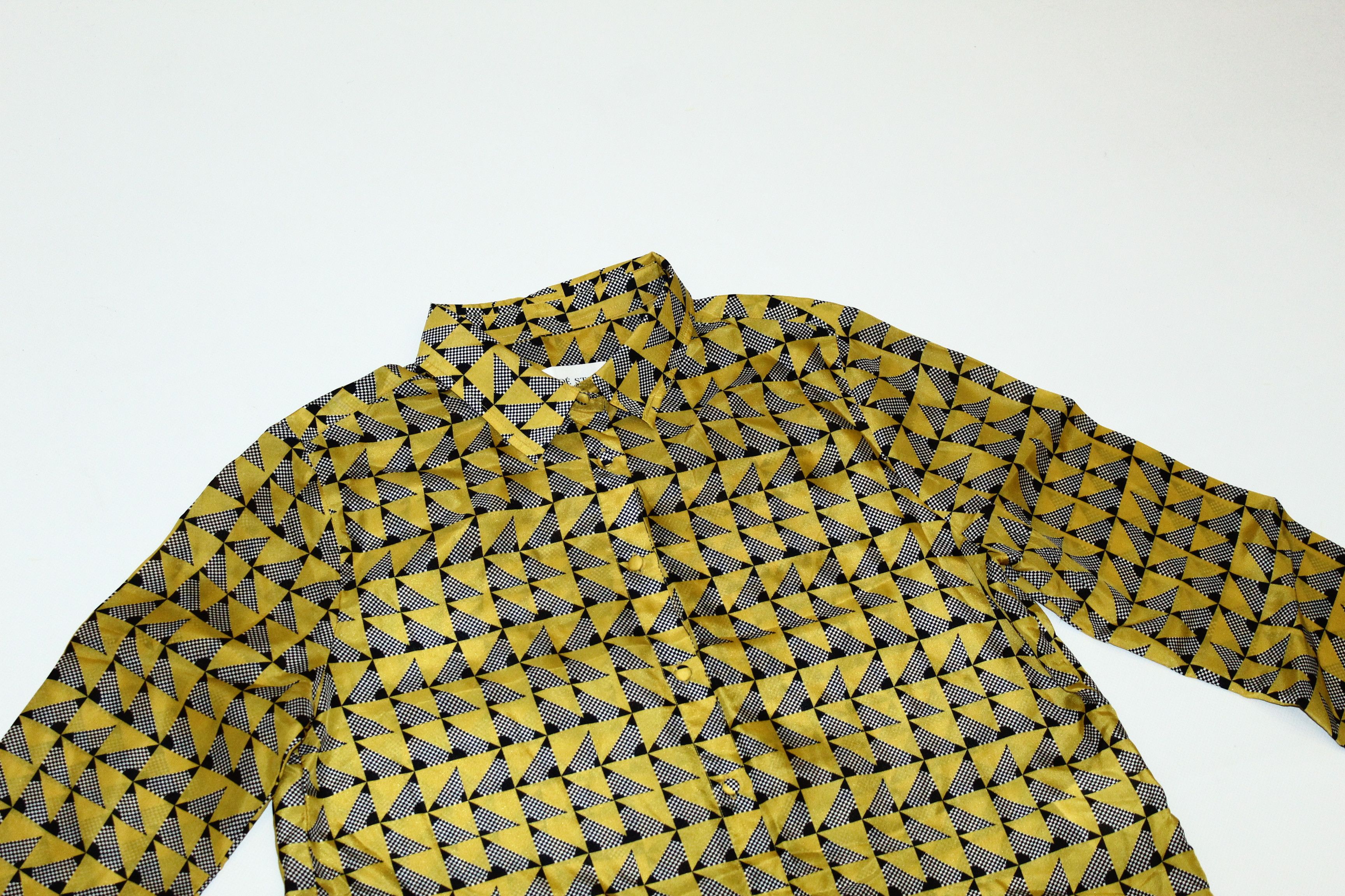 Designer Chloe Stora Paris Chiva Print Silk Button Down Blouse Size US XS / EU 42 / 0 - 3 Thumbnail