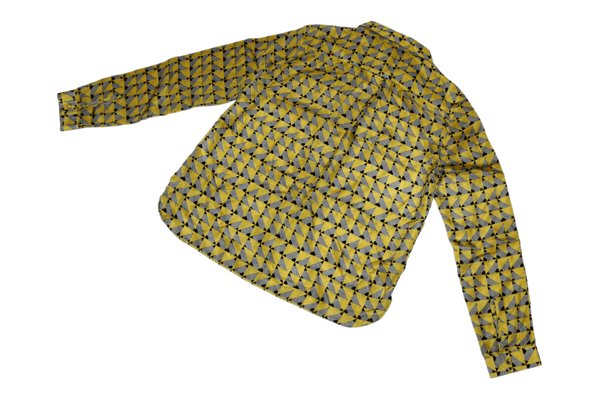 Designer Chloe Stora Paris Chiva Print Silk Button Down Blouse Size US XS / EU 42 / 0 - 10 Thumbnail