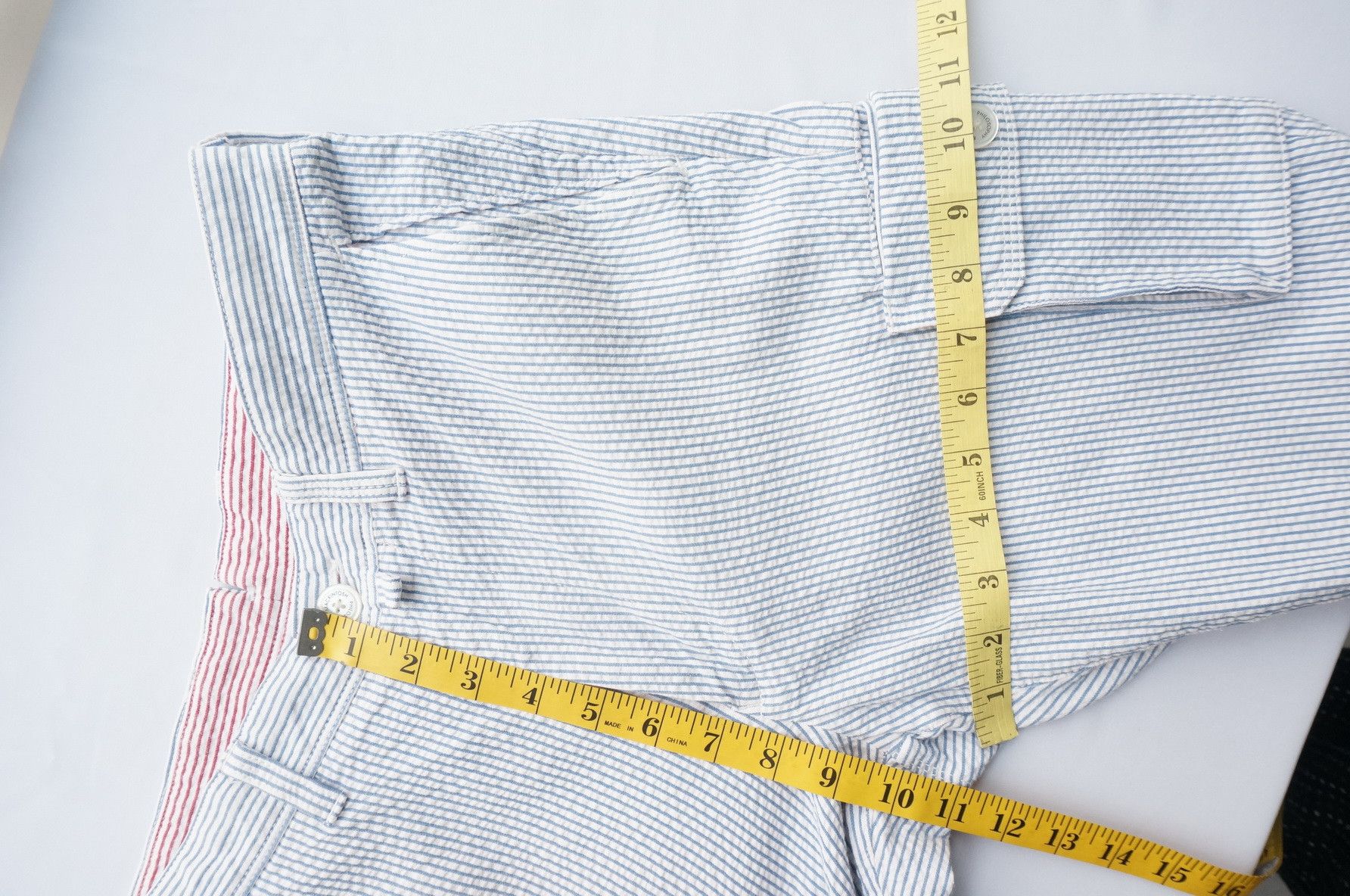 Japanese Brand 🔥MACKINTOSH PHILOSOPHY Seersucker Hickory Skinny Cargo Size US 29 - 18 Thumbnail