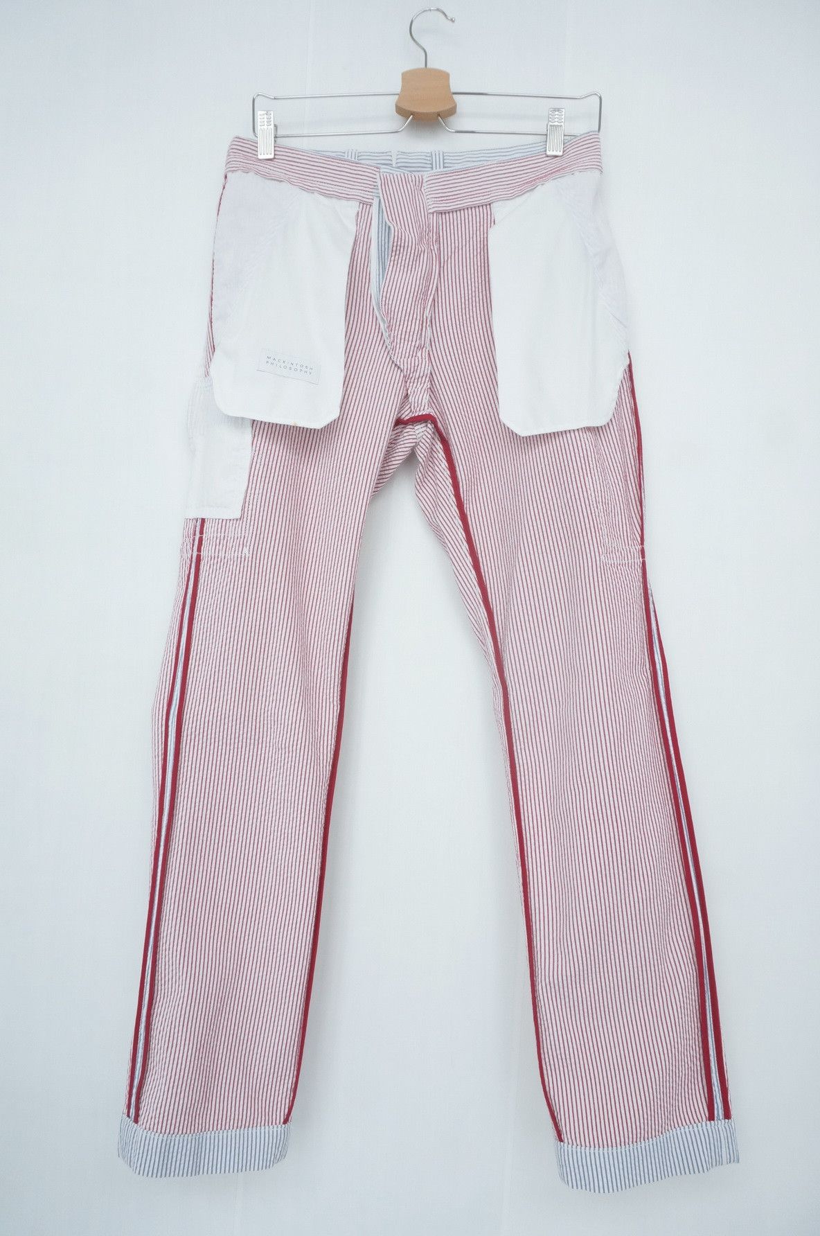 Japanese Brand 🔥MACKINTOSH PHILOSOPHY Seersucker Hickory Skinny Cargo Size US 29 - 11 Thumbnail