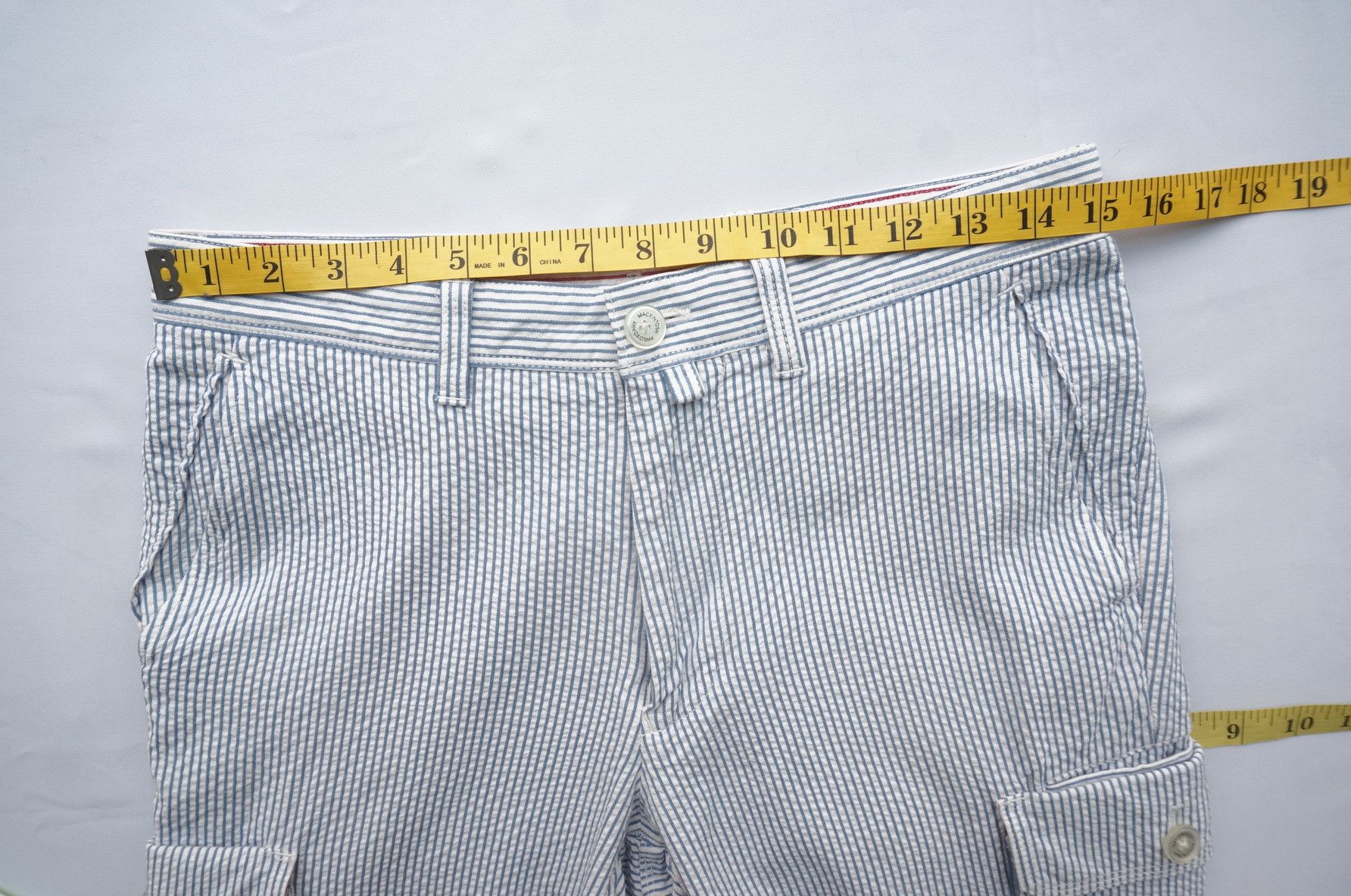 Japanese Brand 🔥MACKINTOSH PHILOSOPHY Seersucker Hickory Skinny Cargo Size US 29 - 17 Thumbnail