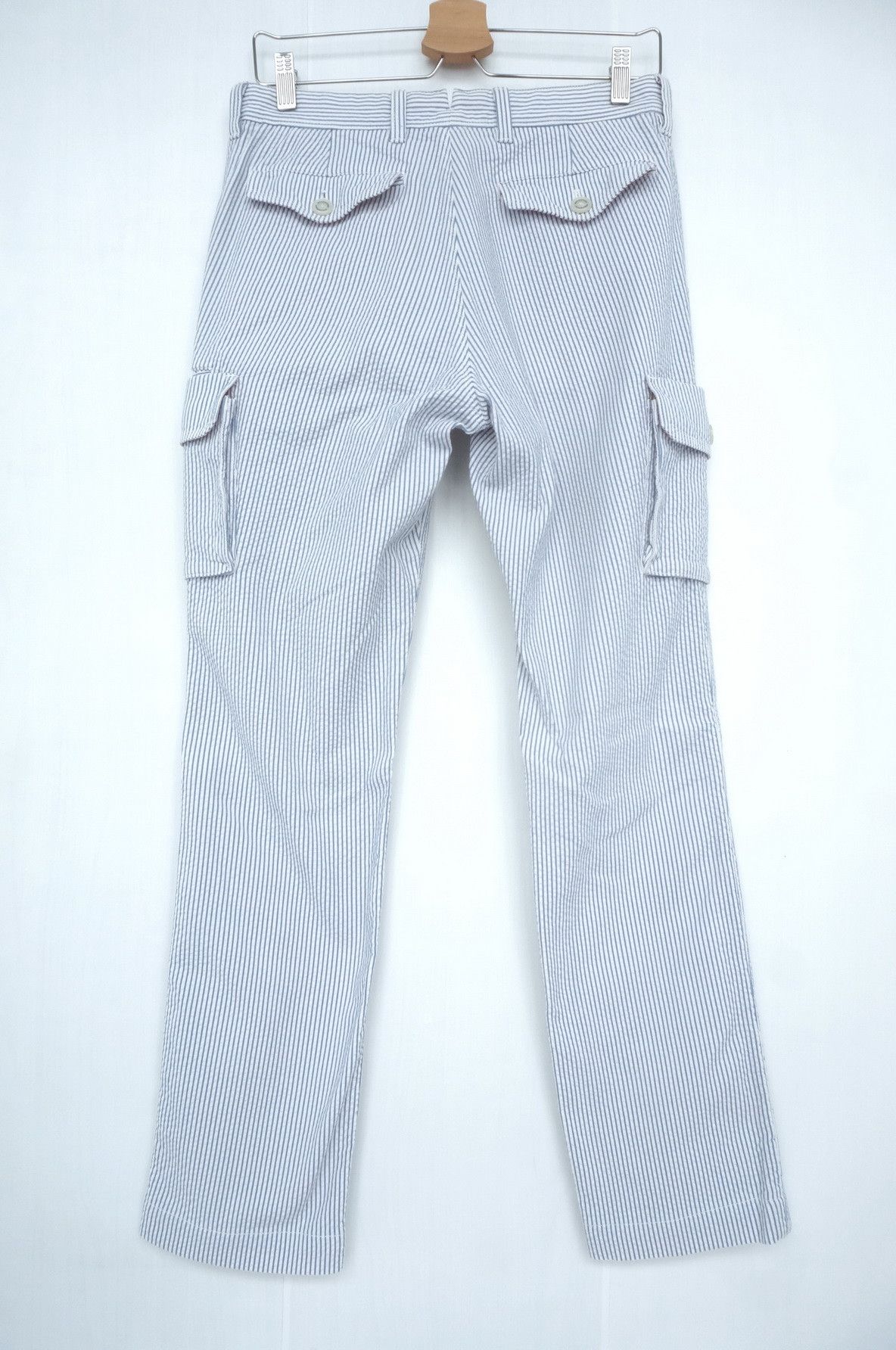 Japanese Brand 🔥MACKINTOSH PHILOSOPHY Seersucker Hickory Skinny Cargo Size US 29 - 4 Thumbnail