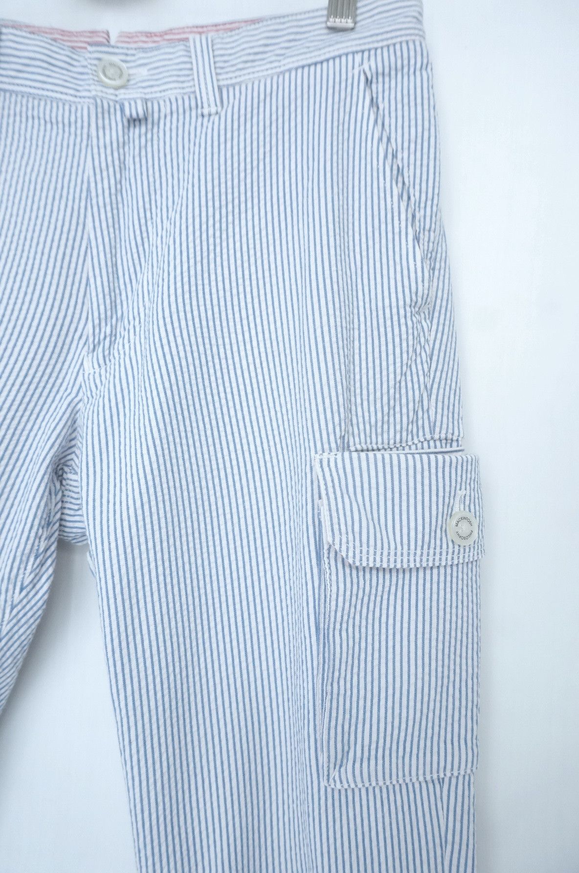Japanese Brand 🔥MACKINTOSH PHILOSOPHY Seersucker Hickory Skinny Cargo Size US 29 - 5 Thumbnail