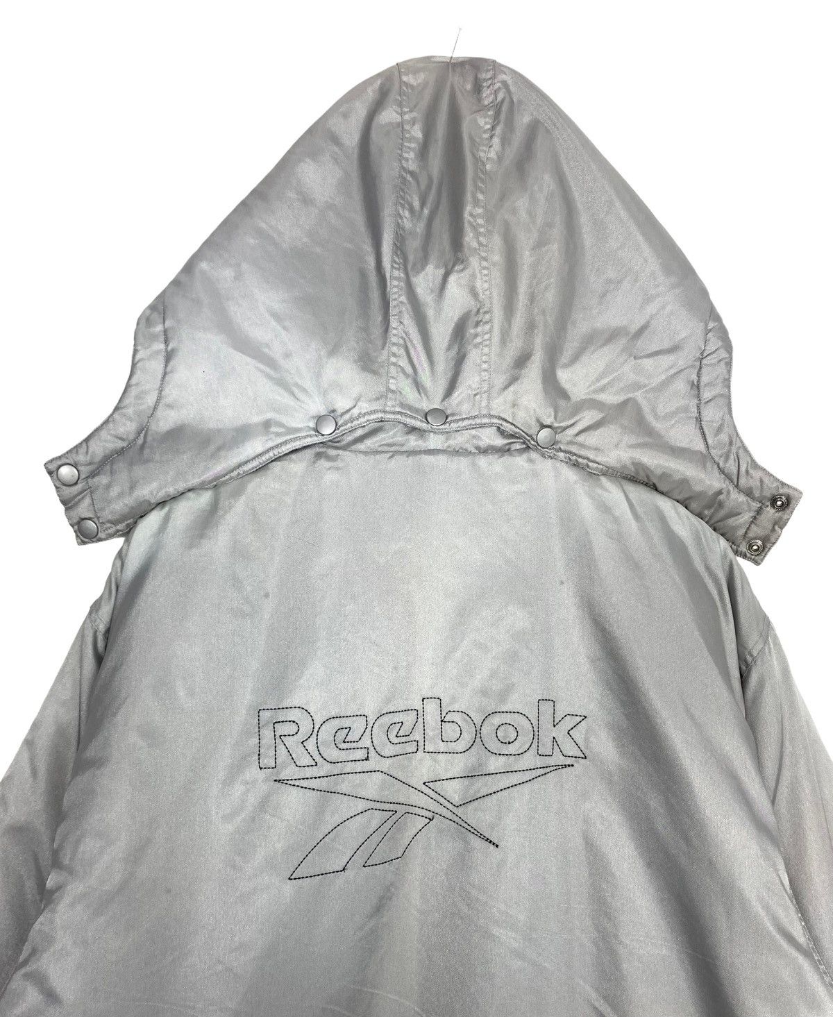 Reebok Vtg Reebok Deep Pile Inside Parka Hoodie Embroidery Big Logo Size US L / EU 52-54 / 3 - 2 Thumbnail