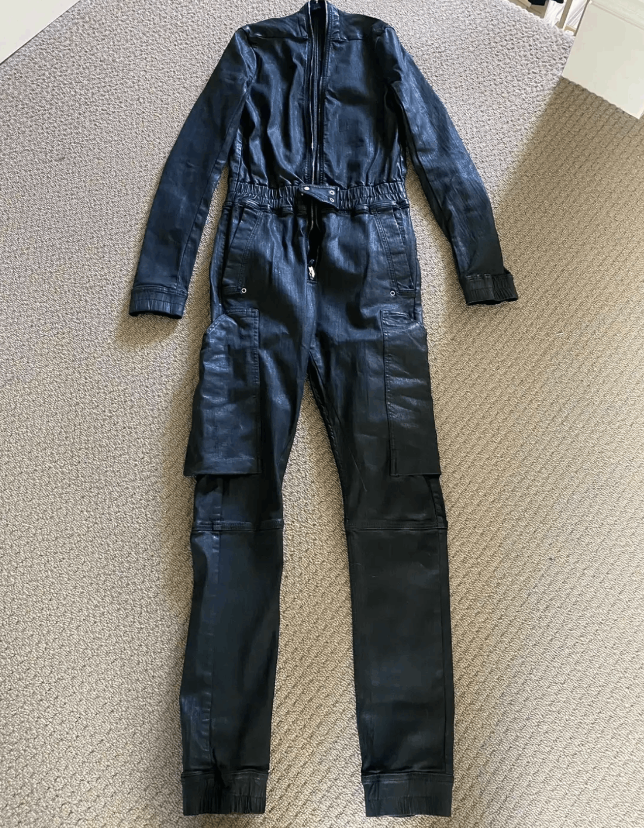 Rick Owens × Rick Owens Drkshdw PERFORMA FW20 Black Waxed Denim 