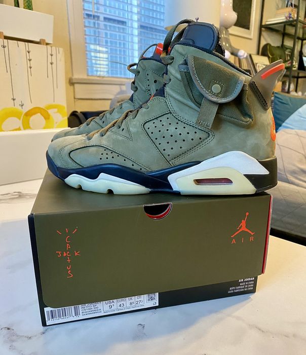 travis scott olive jordan 6